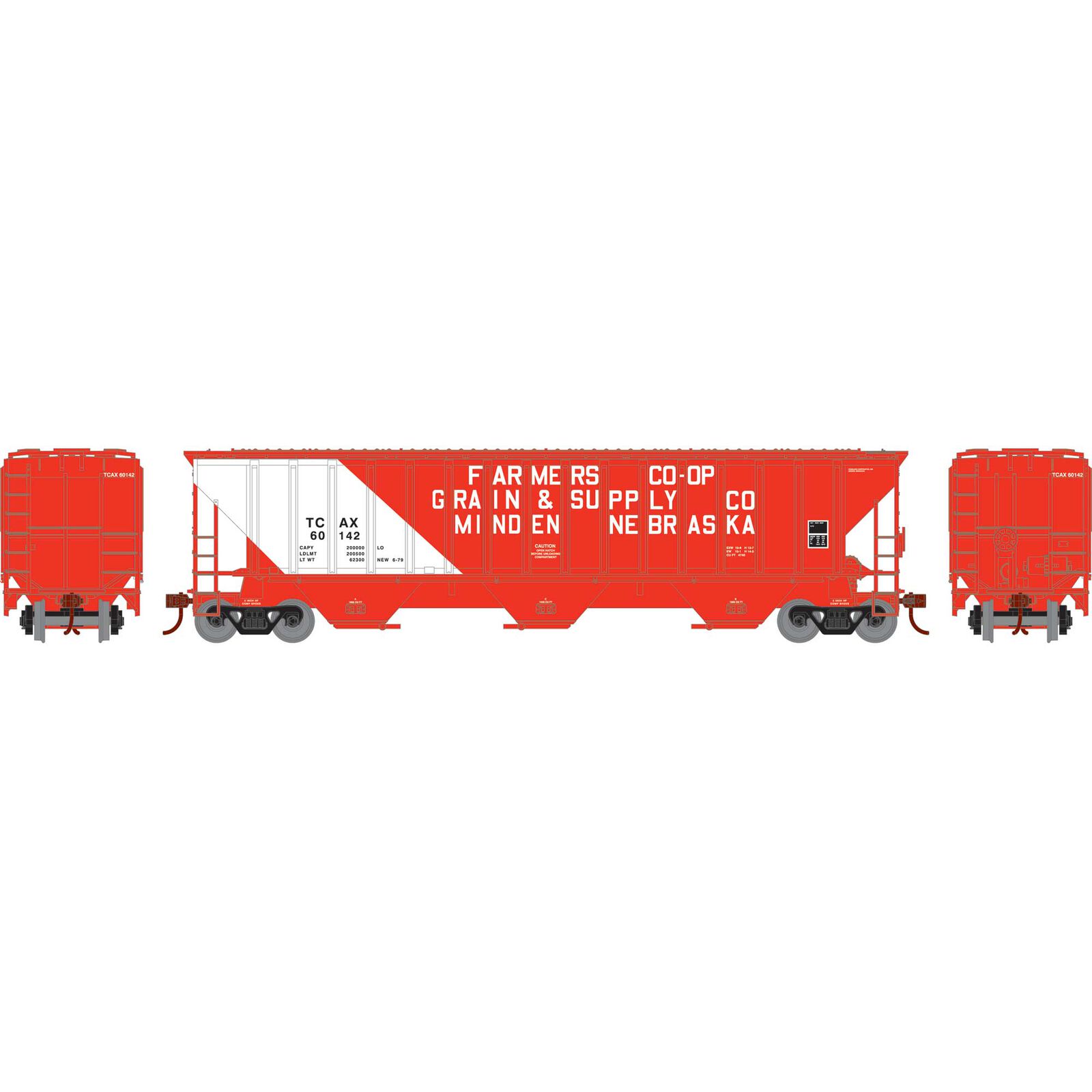 HO PS4740 Covered Hopper, TCAX #60142