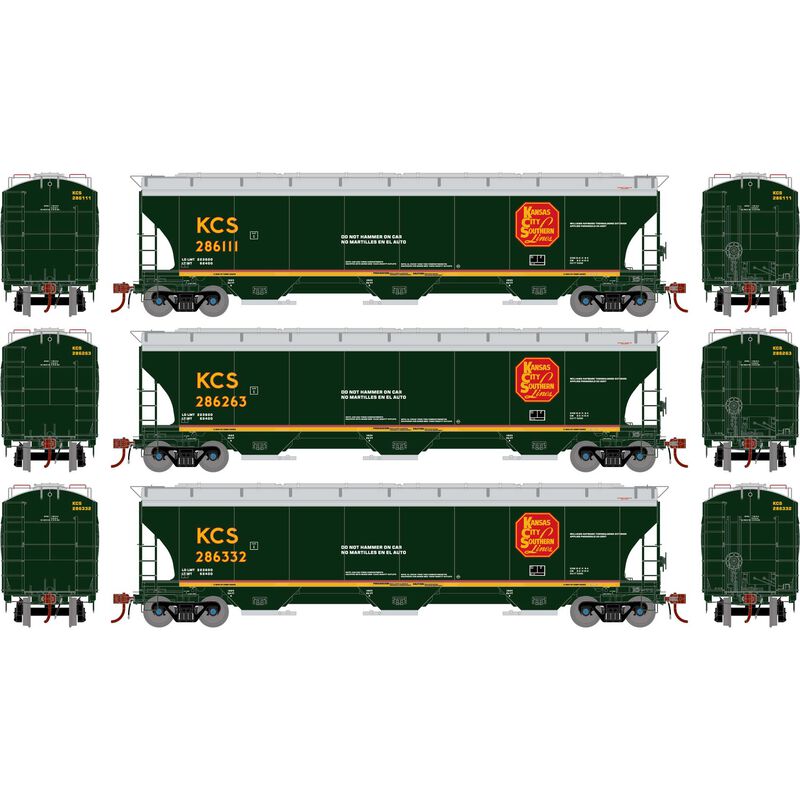HO GEN Trinity 5161 Covered Hopper, KCS #286111/286263/286332 (3)