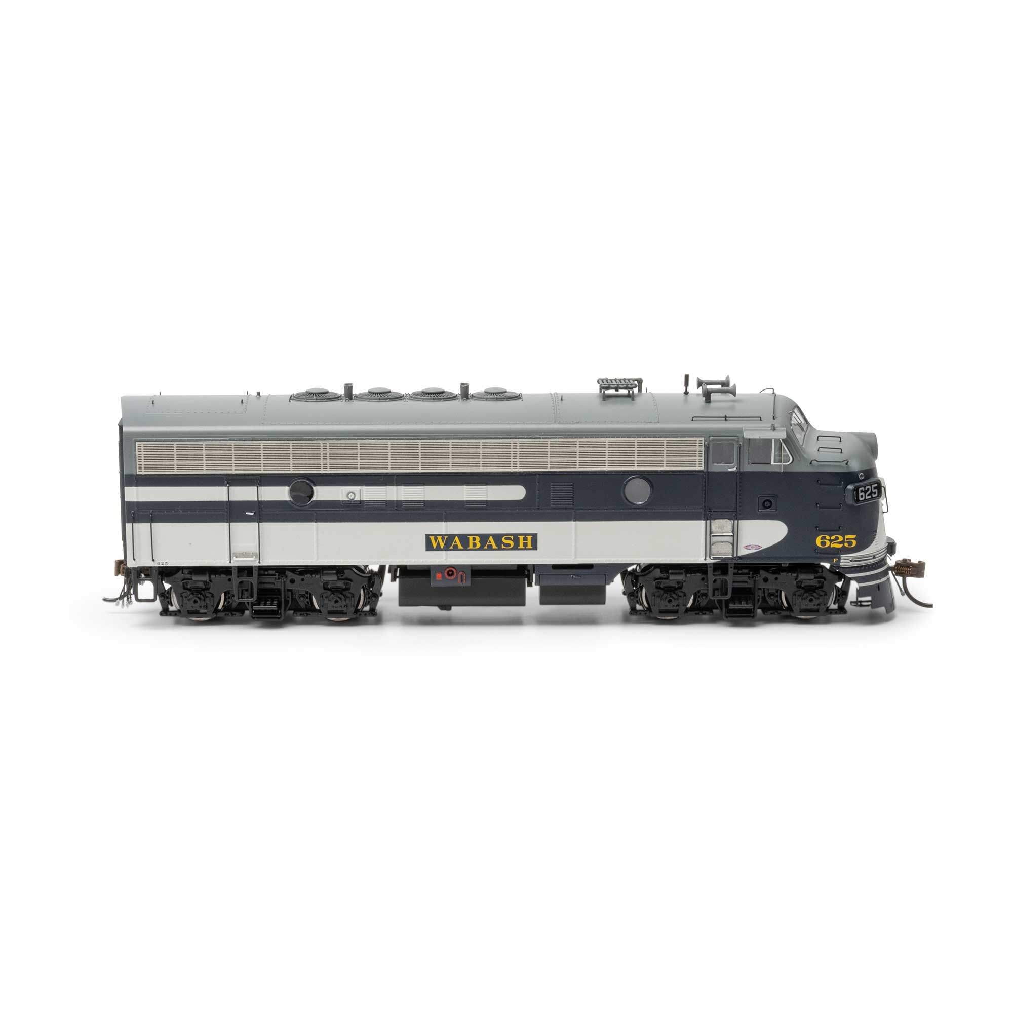HO F7A Locomotive with DCC & Sound, WAB #625 Model Train | Athearn