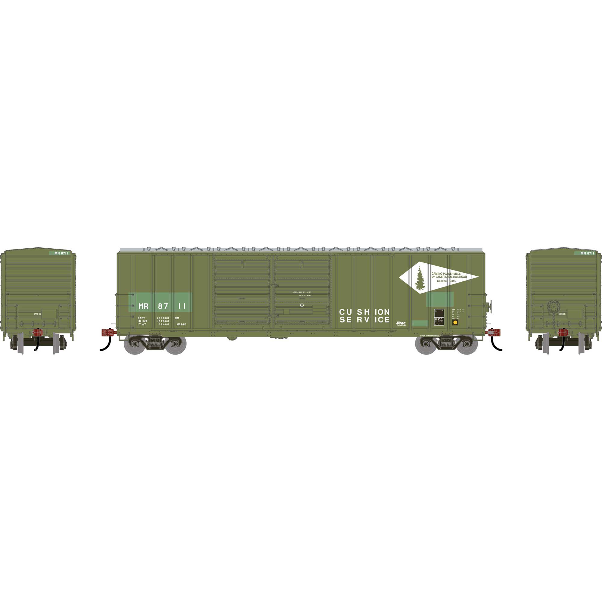 Athearn HO 50' Offset Double Door Boxcar Primed For Grime, MR Ex