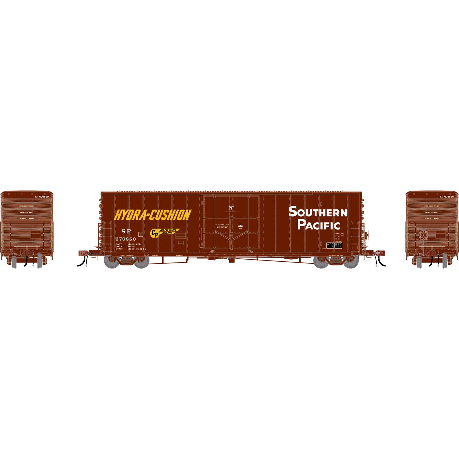 Athearn Genesis HO GEN 50' PC&F Box Car w/10'6" Plug Door, SP 'Houston Shops 1978' #676850