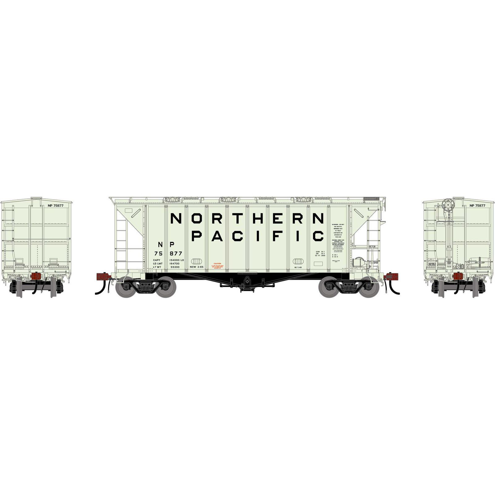 Athearn Genesis HO GEN GATC 2600 Airslide Covered Hopper, Intermediate NP #75877