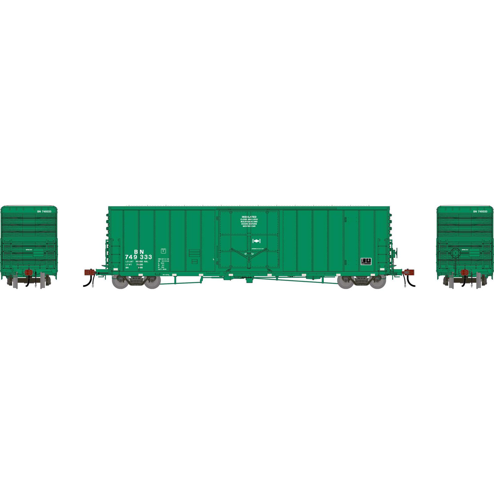 Athearn Genesis HO GEN 50' PC&F Box Car w/10'6" Plug Door, BN 'Simplified' #749333