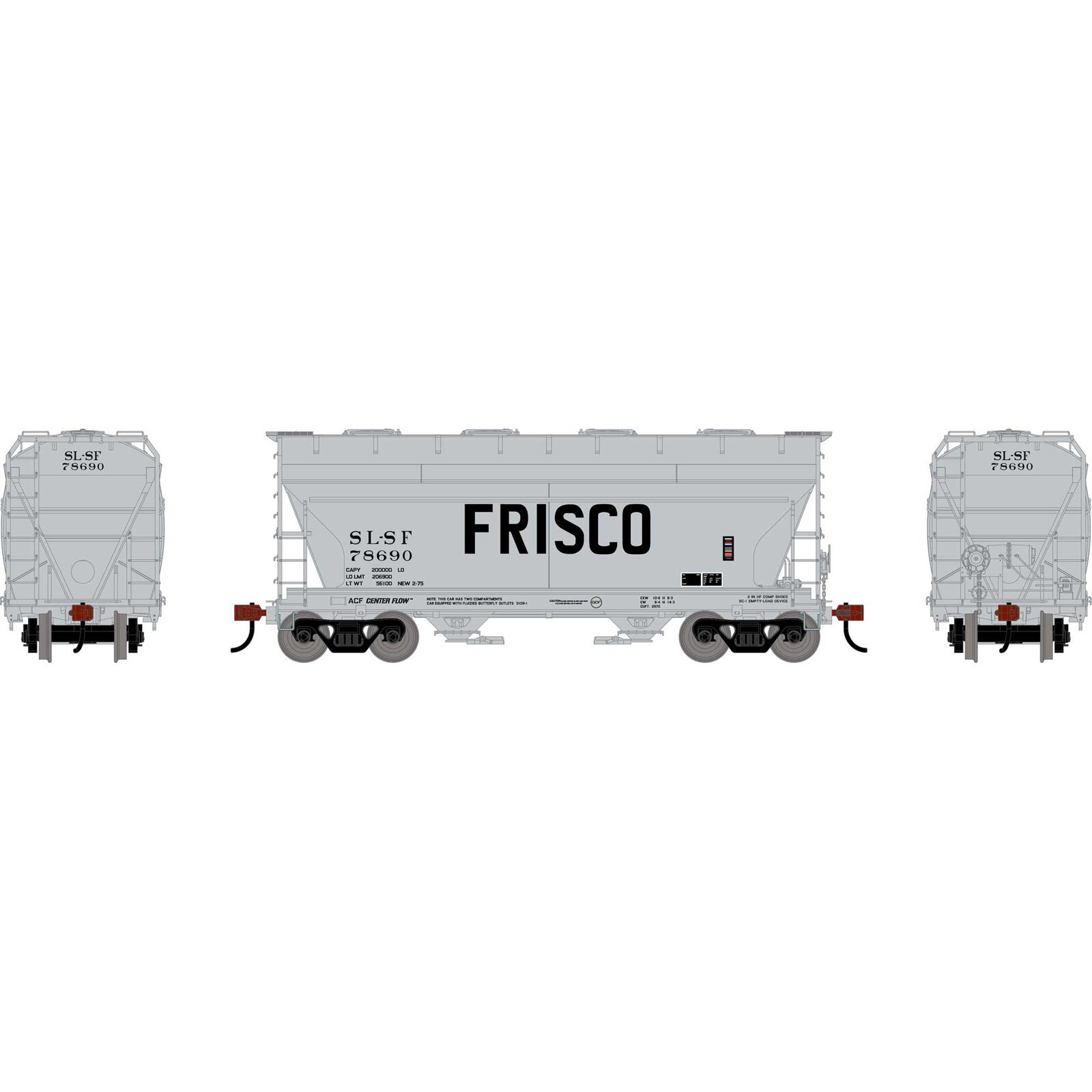 HO ATH ACF 2970 Covered Hopper, SLSF #78690