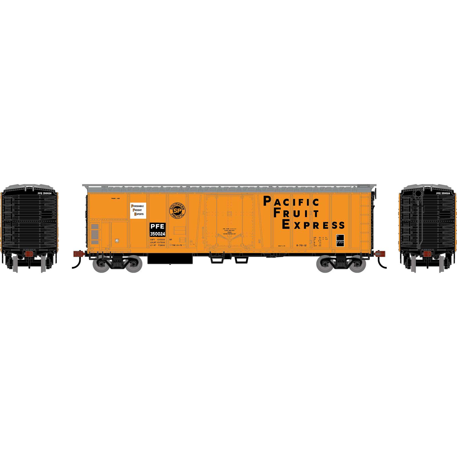 HO RND 50' Exterior Post Mechanical Reefer, PFE #350024