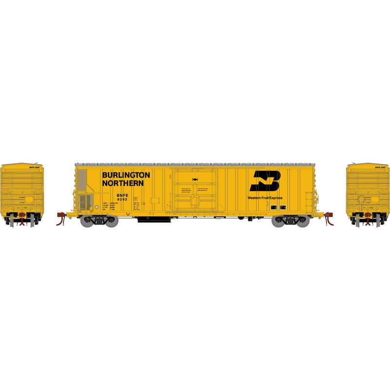 HO FGE 57' Mechanical Reefer, BNFE/Yellow #9292
