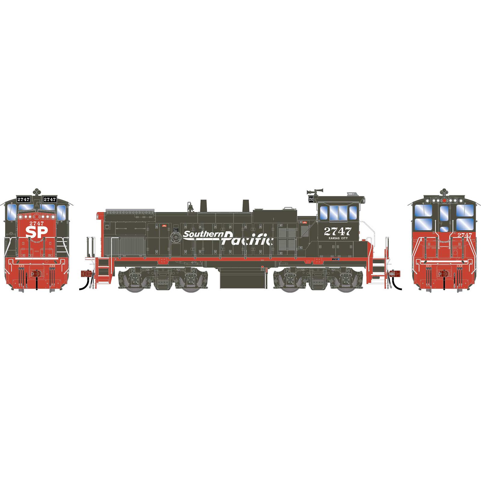 HO GEN MP15AC Locomotive w/DCC & Sound, SP 'Speed Letter' #2747