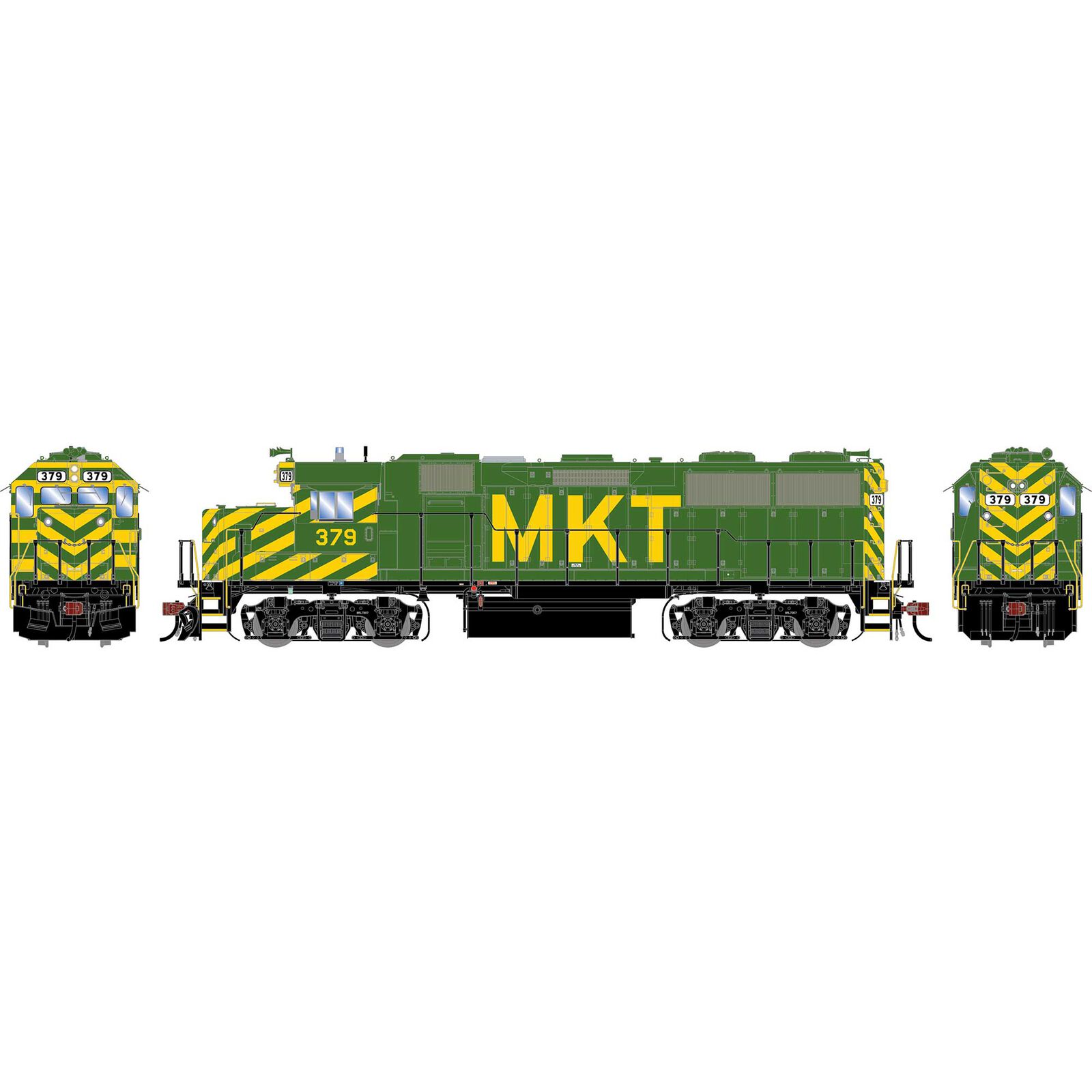 HO GEN GP39-2 PH III Locomotive, MKT #379