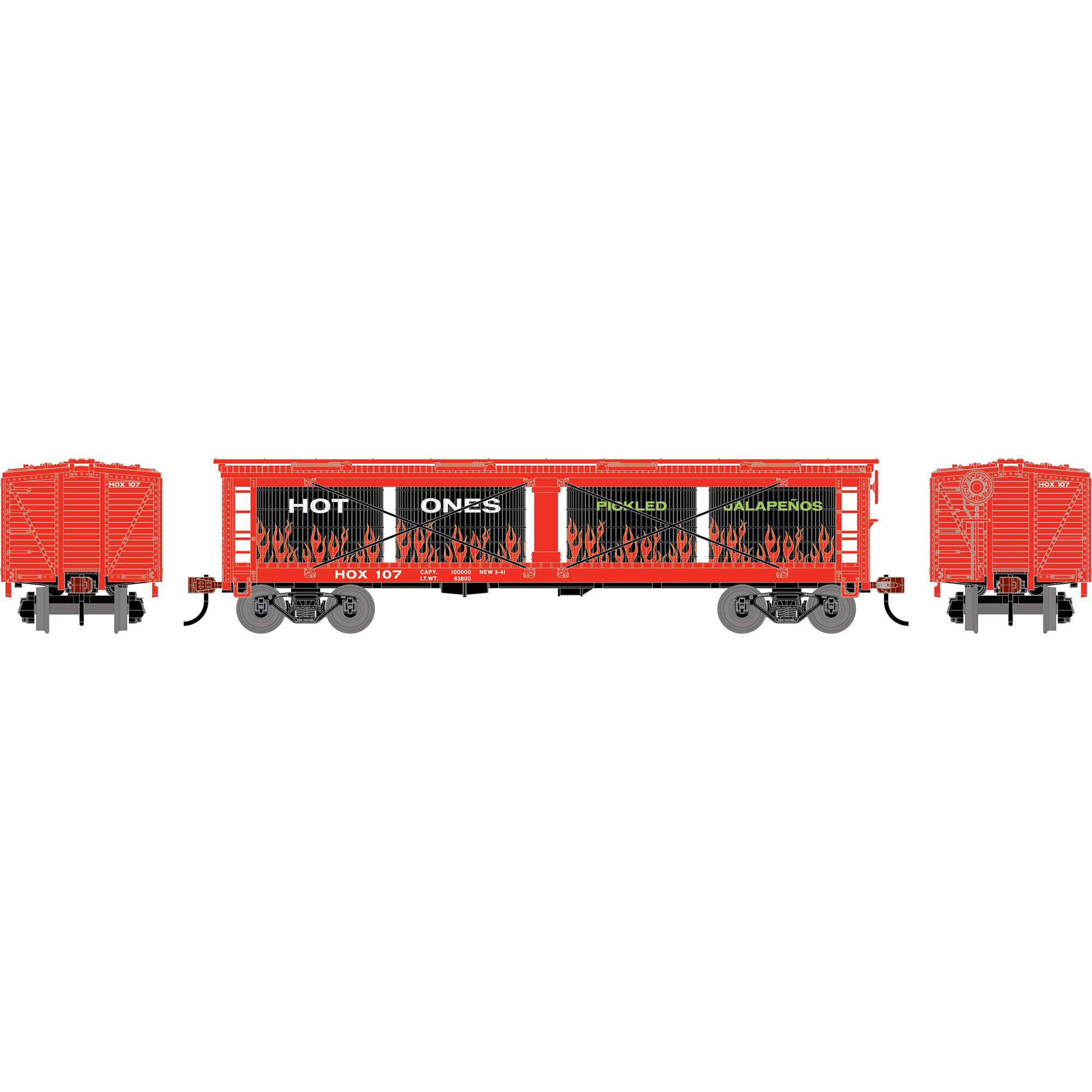 Athearn HO ATH 40' Pickle Car, HOX #107 Model Train | Athearn
