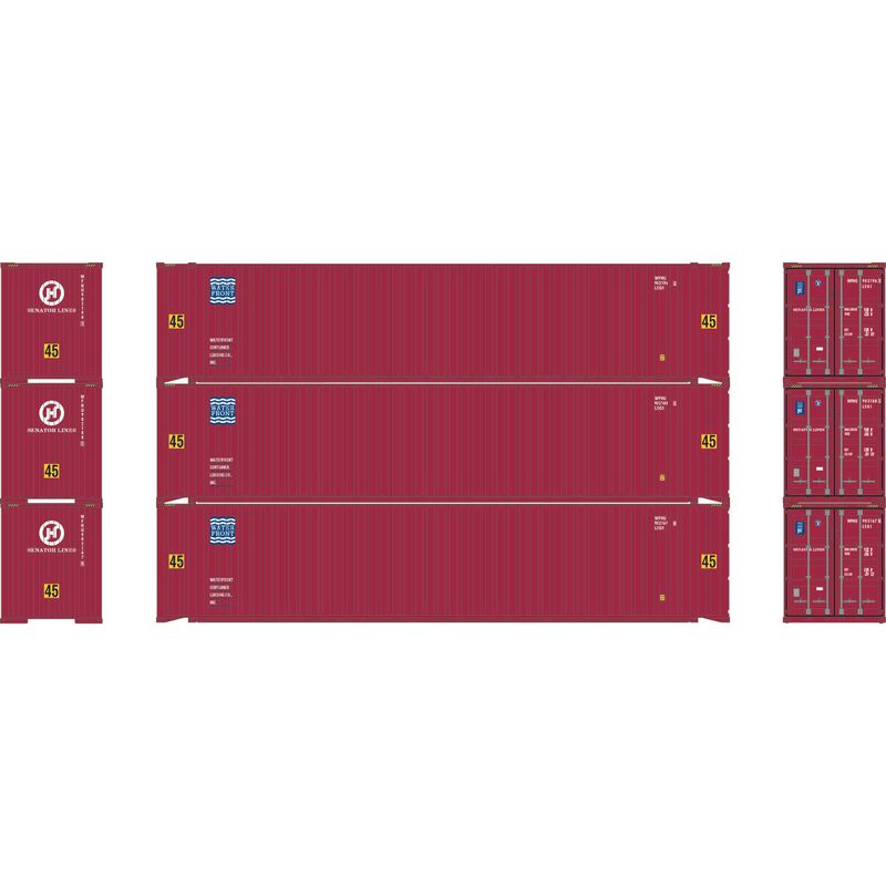 HO 45' Containers, WFHU #902167 8/902188 5/902196 3 (3)