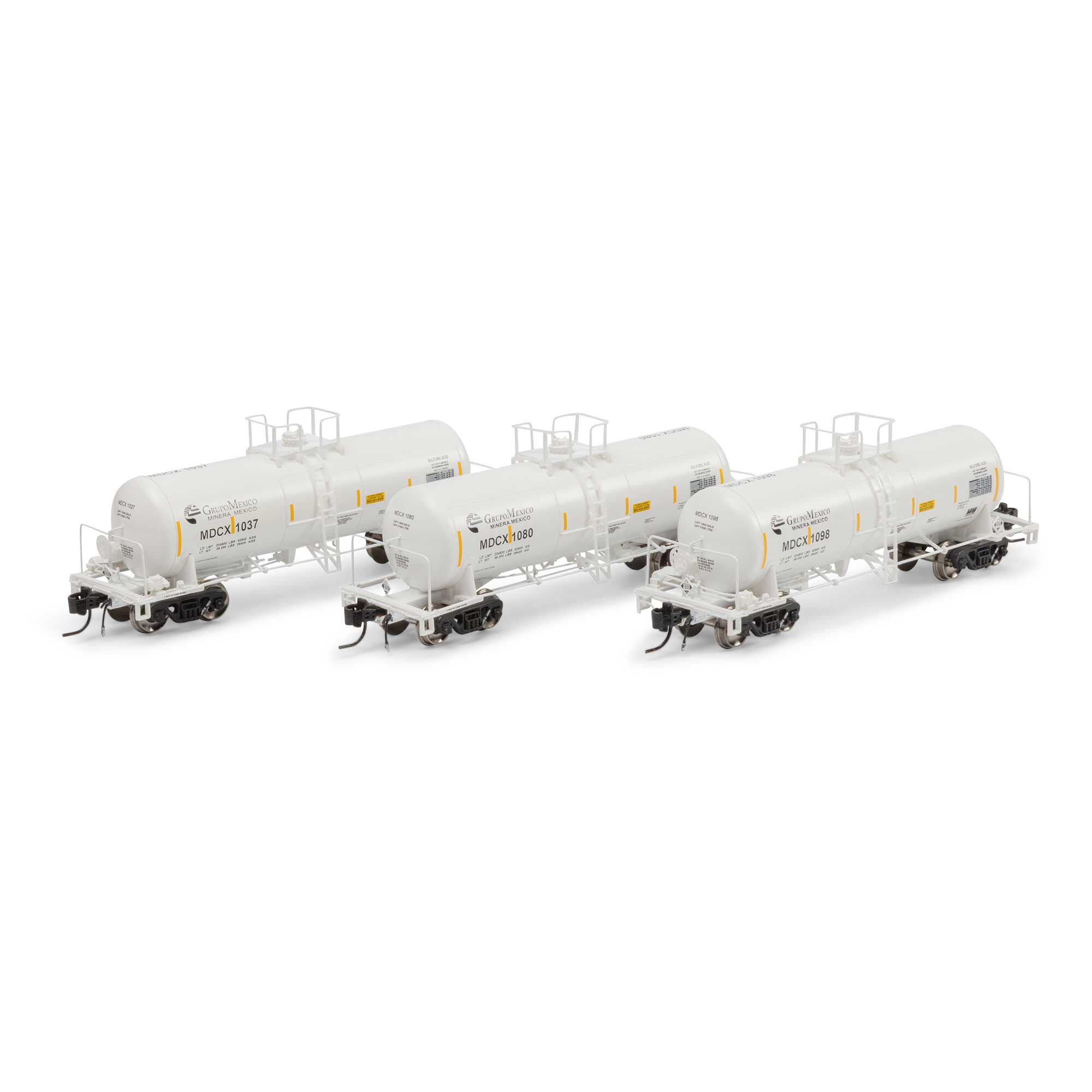 N 13,600-Gallon Acid Tank, MDCX (3) Model Train | Athearn | Athearn