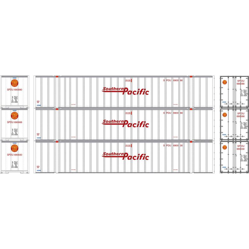 N ATH 53' Stoughton Container, Legendary Liveries SPDU #690030/690066/690090 (3)