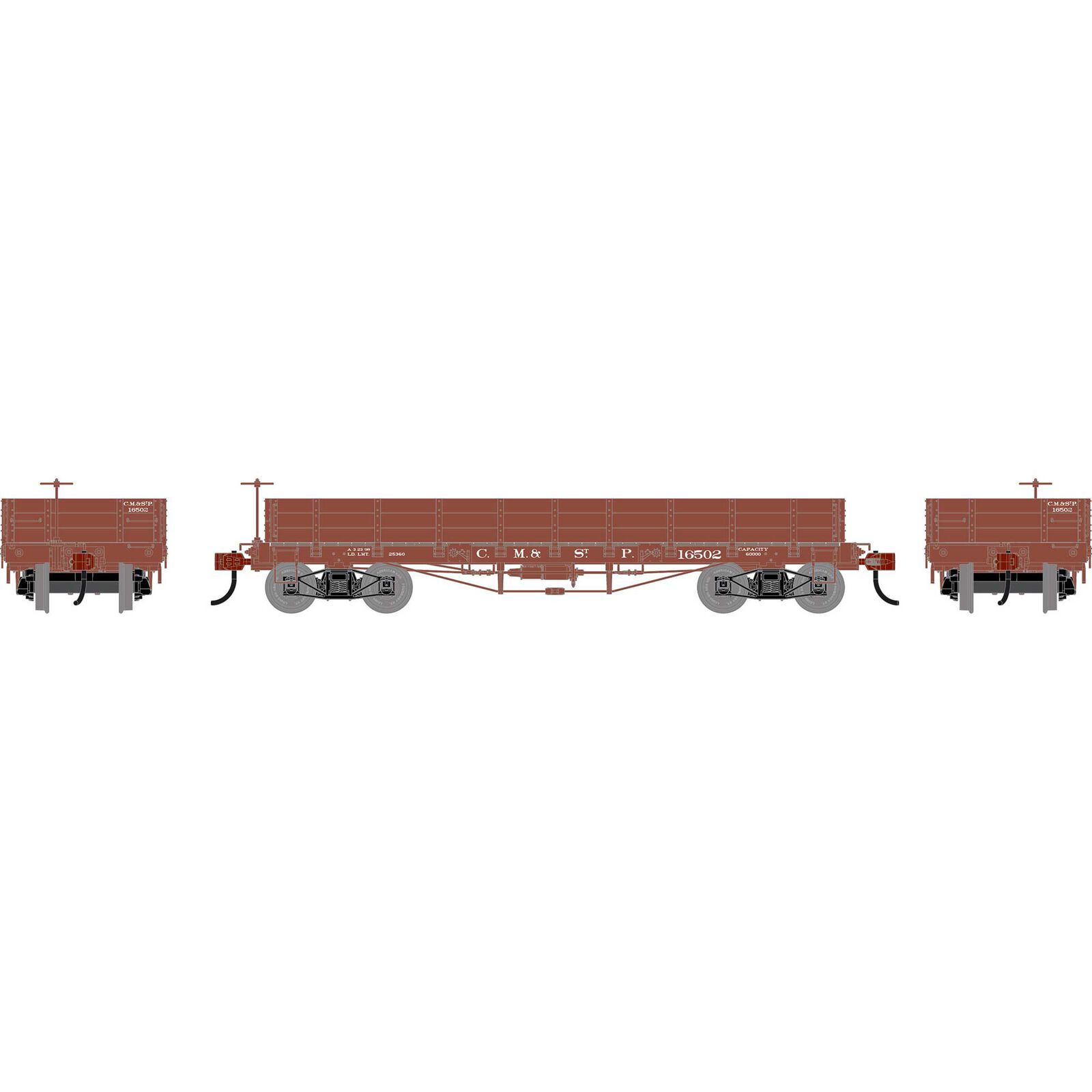HO ATH 36' Low Side Gondola w/ Drop Gates, MILW #16502