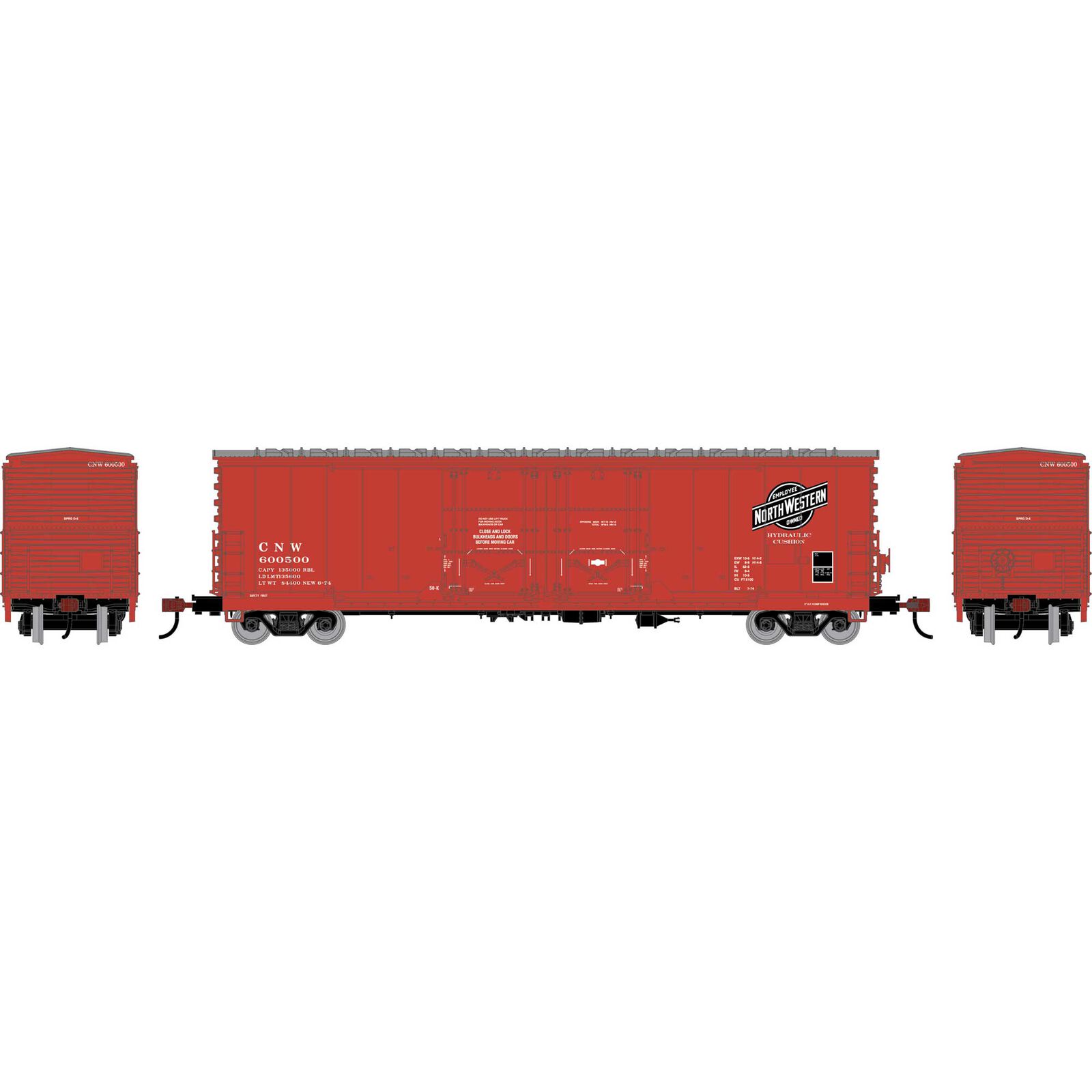 Athearn HO ATH 50' Evans Double Plug Door Box Car, CNW #600500
