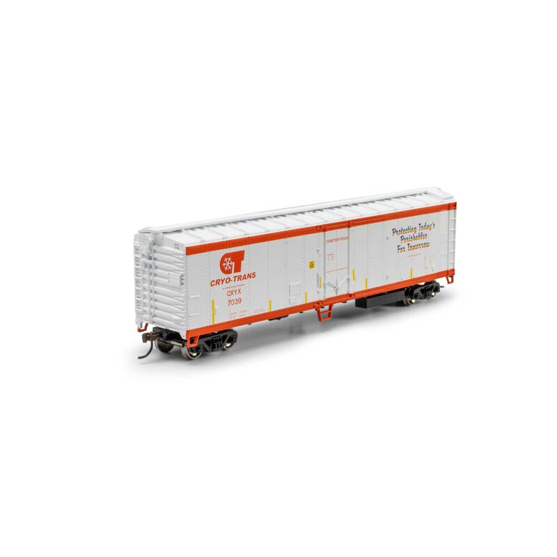 Roundhouse HO 50' Smooth Side Mechanical Reefer, CRYX 'Cemetery Road' #7039