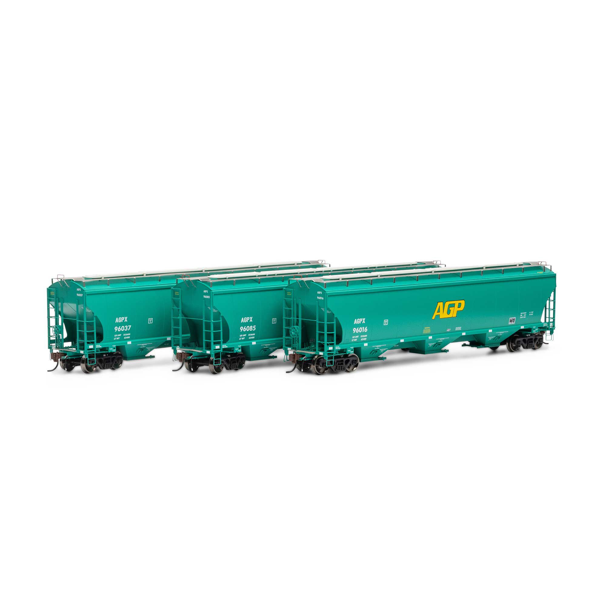 Athearn HO Trinity 3-Bay Hoppers, AGPX # 1 (3) Model Train