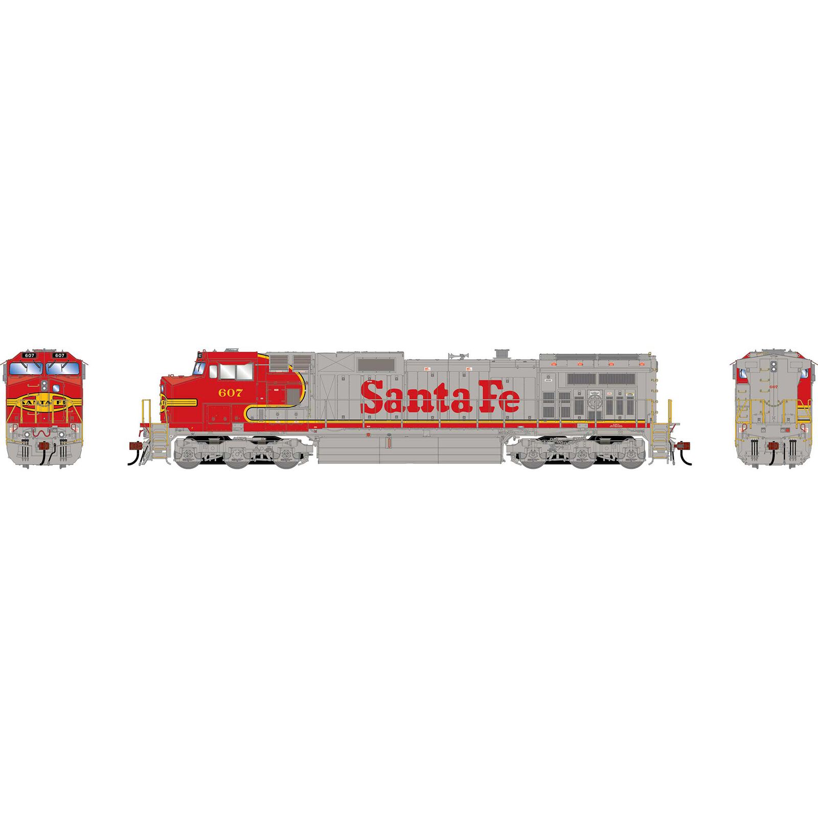 HO GEN Dash 9-44CW Locomotive, ATSF #607