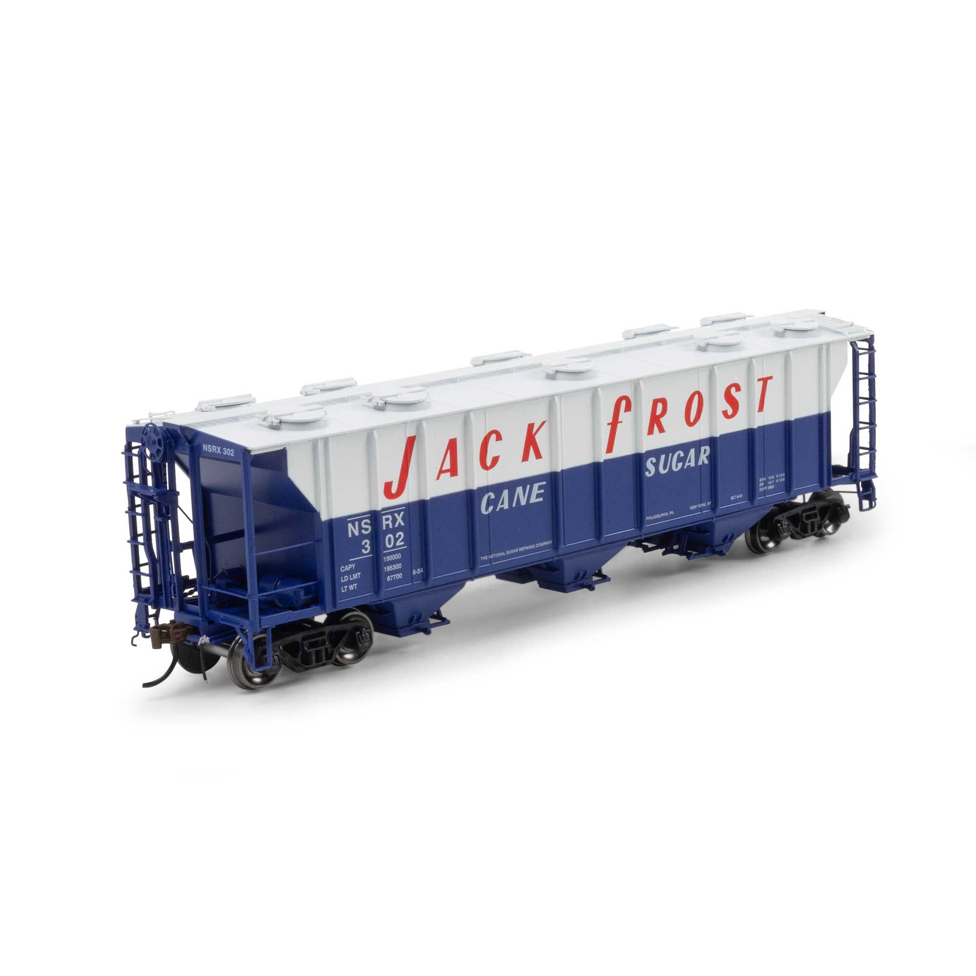 Athearn Genesis HO PS-2 2893 3-Bay Covered Hopper, NSRX #302 Model