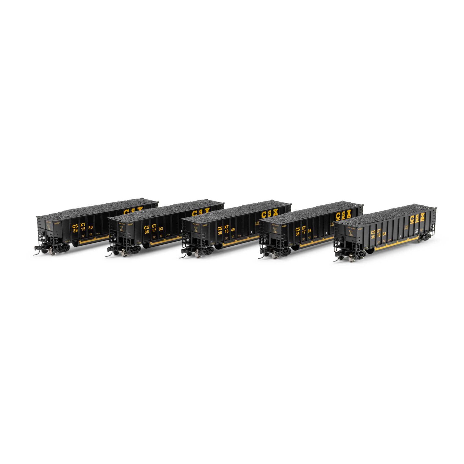 Athearn N ATH Bethgon Coalporter w/Coal Load, CSXT #381530/381703/381793/381849/381883 (5)