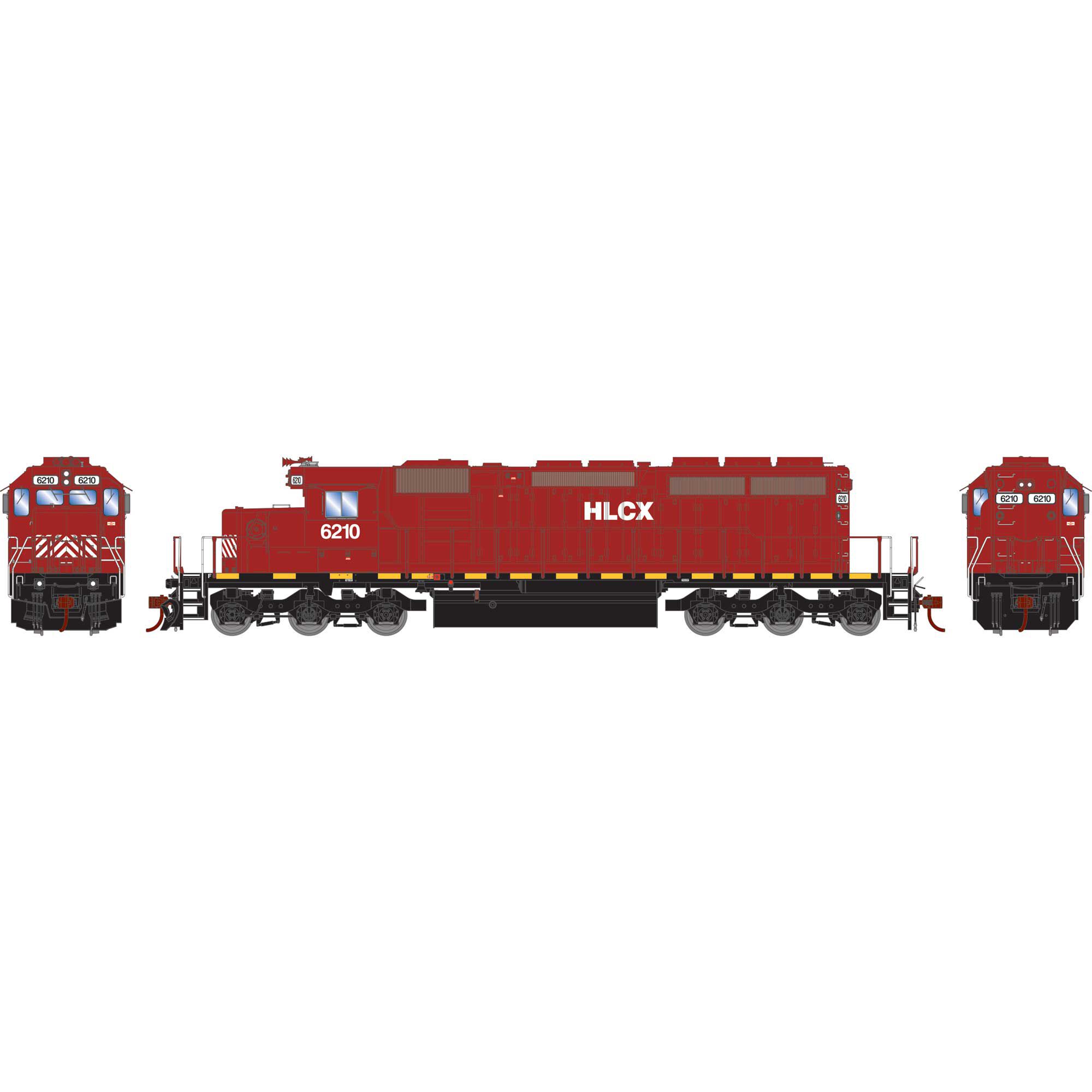 Athearn HO SD40-2 Locomotive, HLCX #6210 Model Train | Athearn