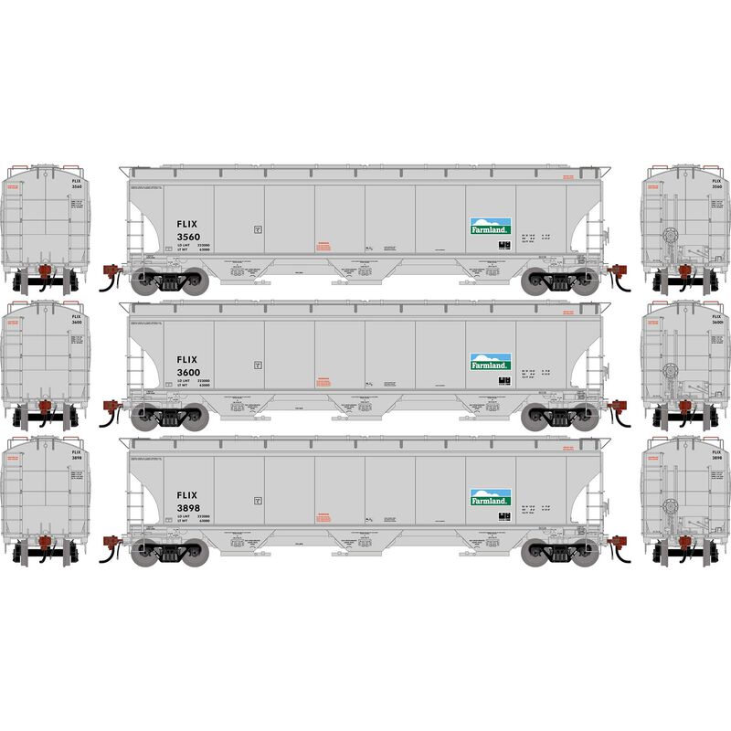 HO GEN Trinity 5161 Covered Hopper, FLIX #3560/3600/3898 (3)