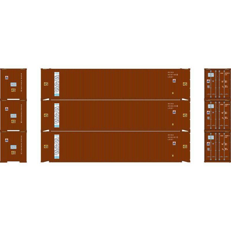 HO 45' Containers, SCSU #450301 1/450625 8/450789 2 (3)