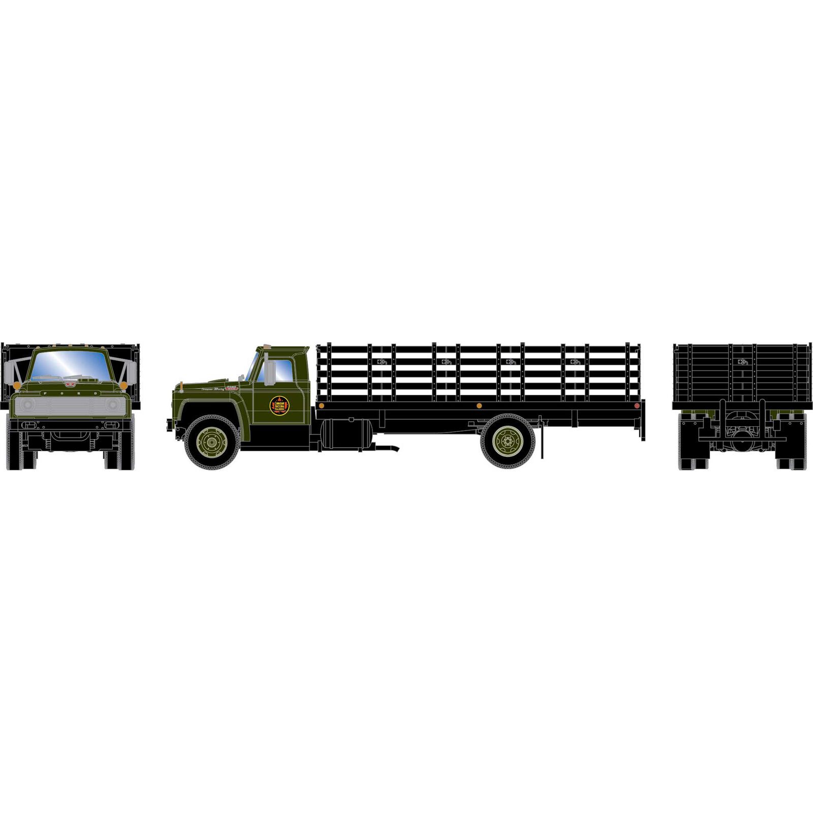HO RTR Ford F-850 Stakebed Truck, CN
