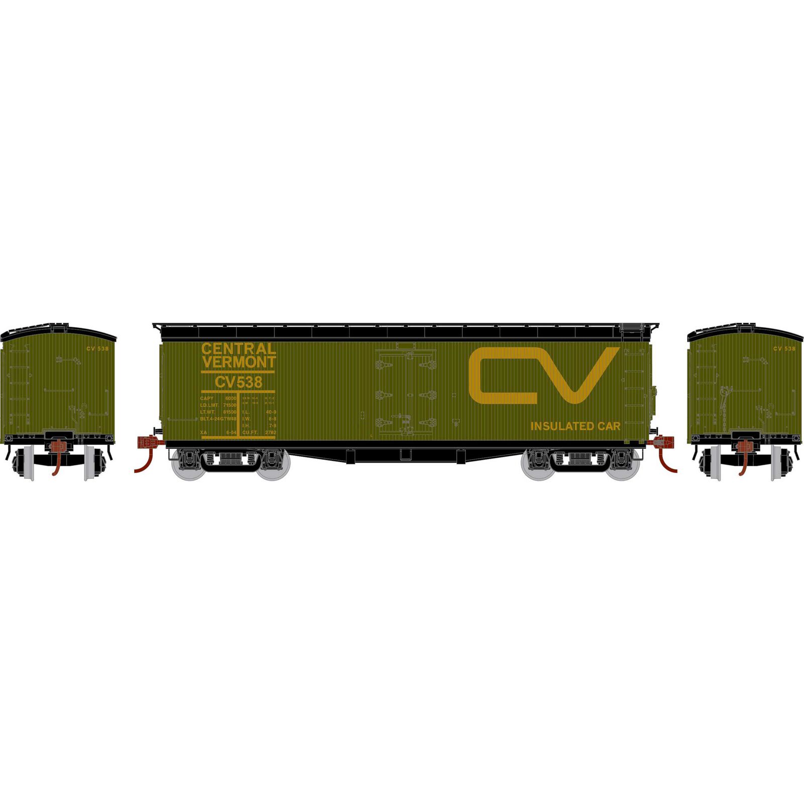 Athearn N ATH 40' Pfaudler Wood Milk Car, CV #538