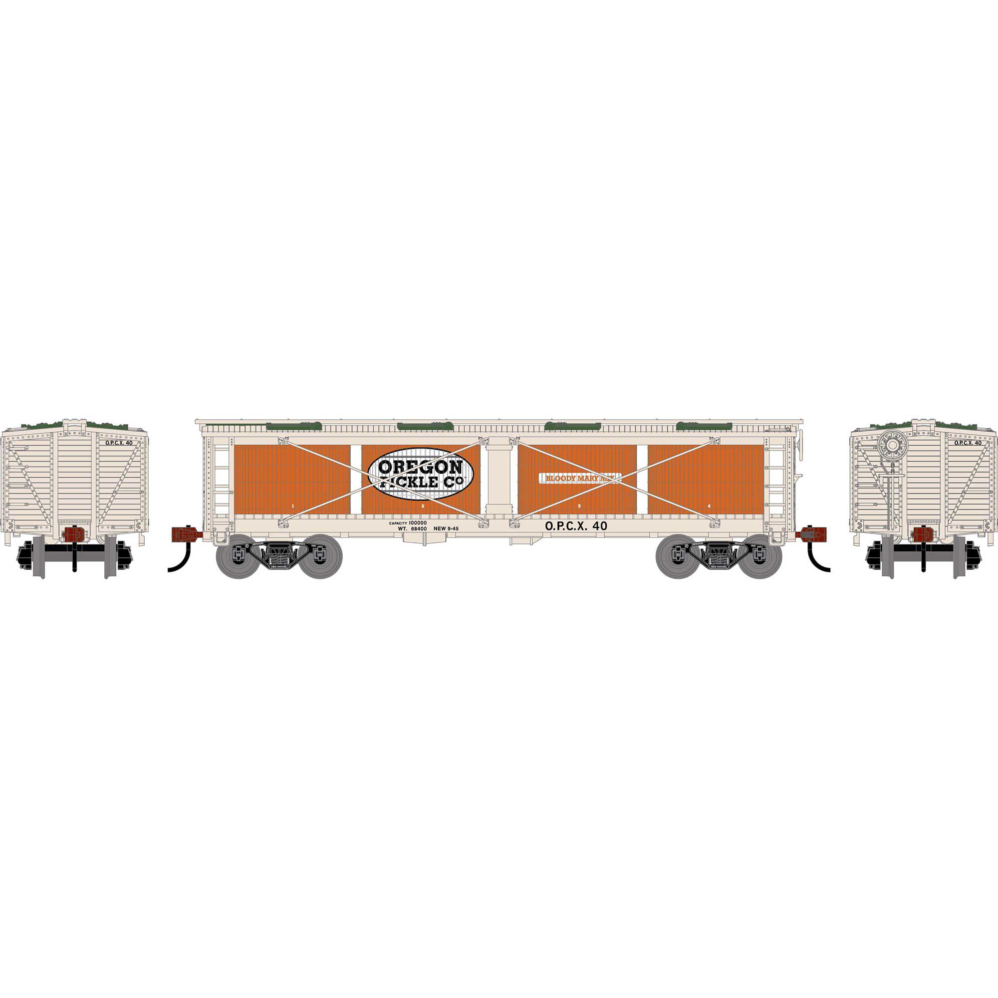 HO ATH 40' Pickle Car, OPCX #40 Model Train | Athearn | Athearn