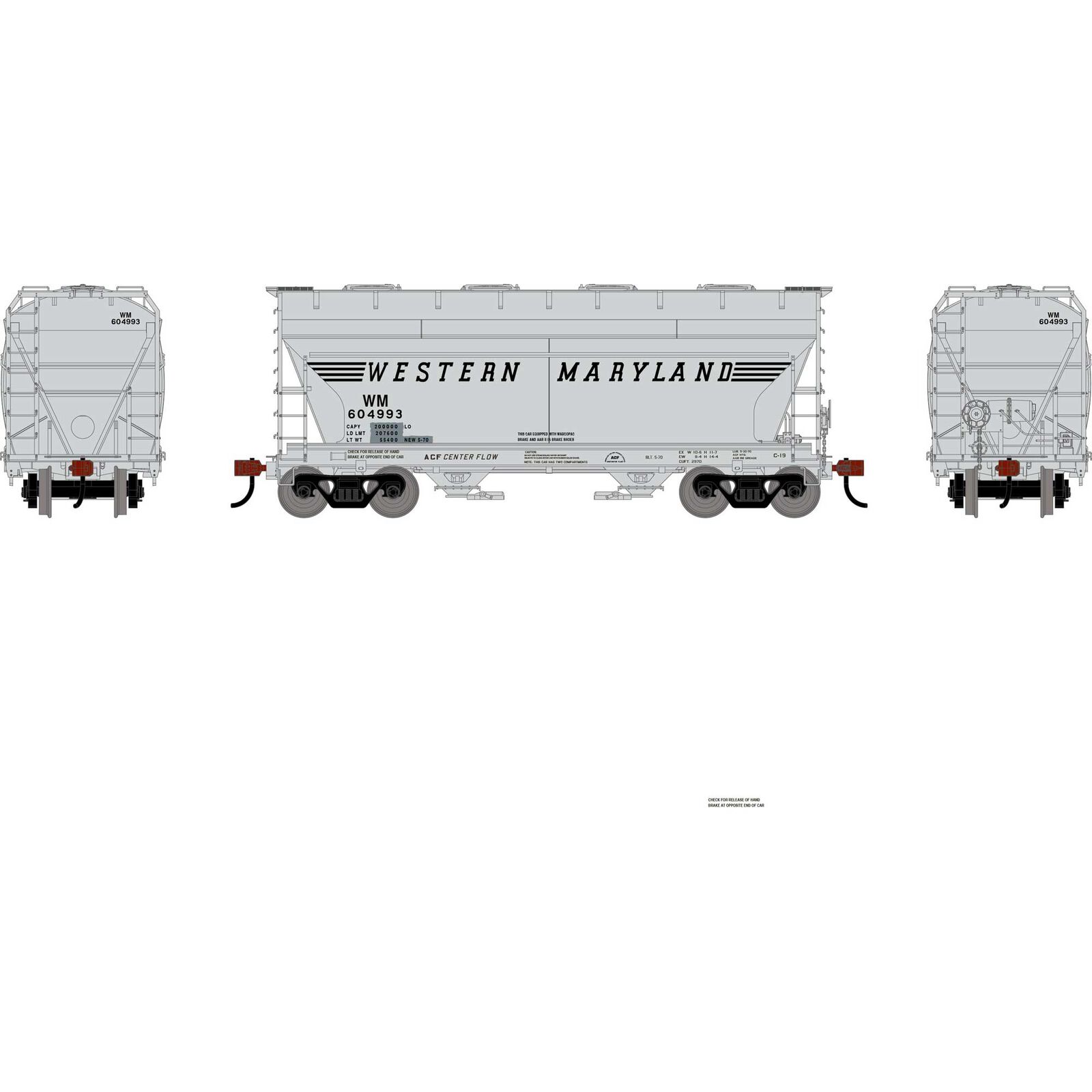 HO ATH ACF 2970 Covered Hopper, WM #604993