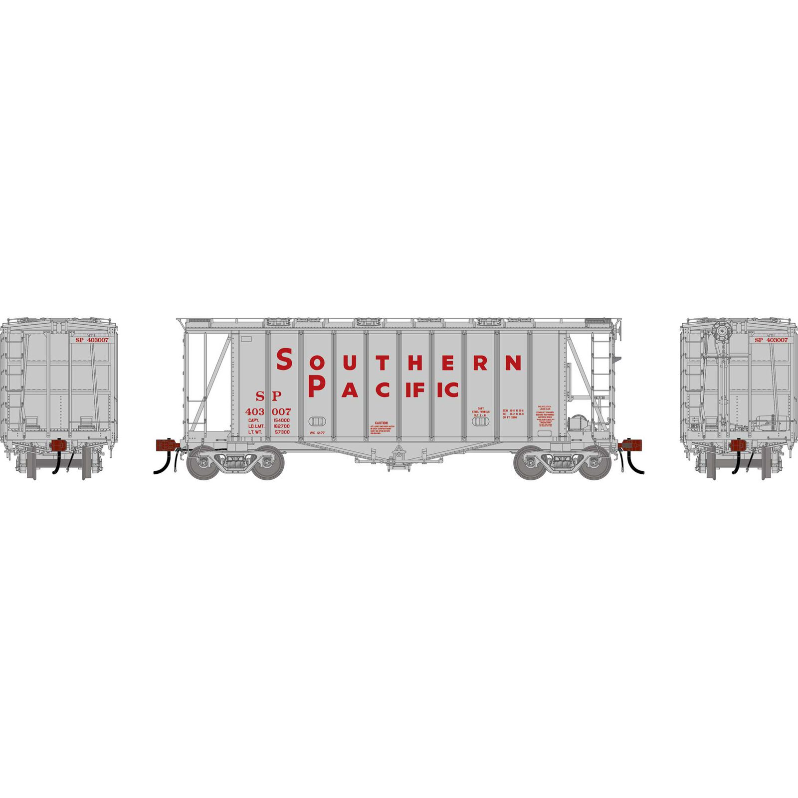 Athearn Genesis HO GEN GATC 2600 Airslide Covered Hopper, Early SP #403007
