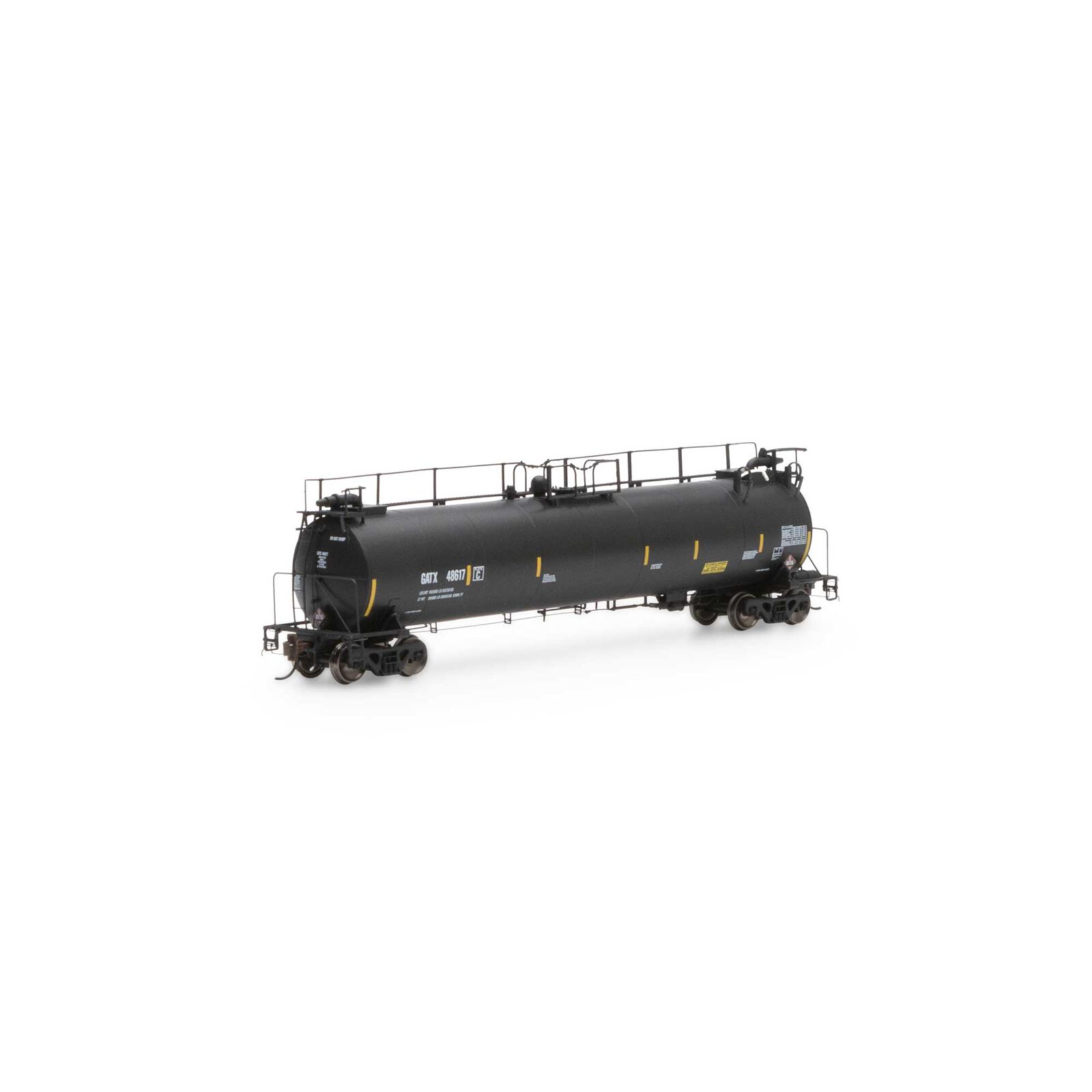 HO TankTrain Intermediate,GATX/Yellow Stripe#48618