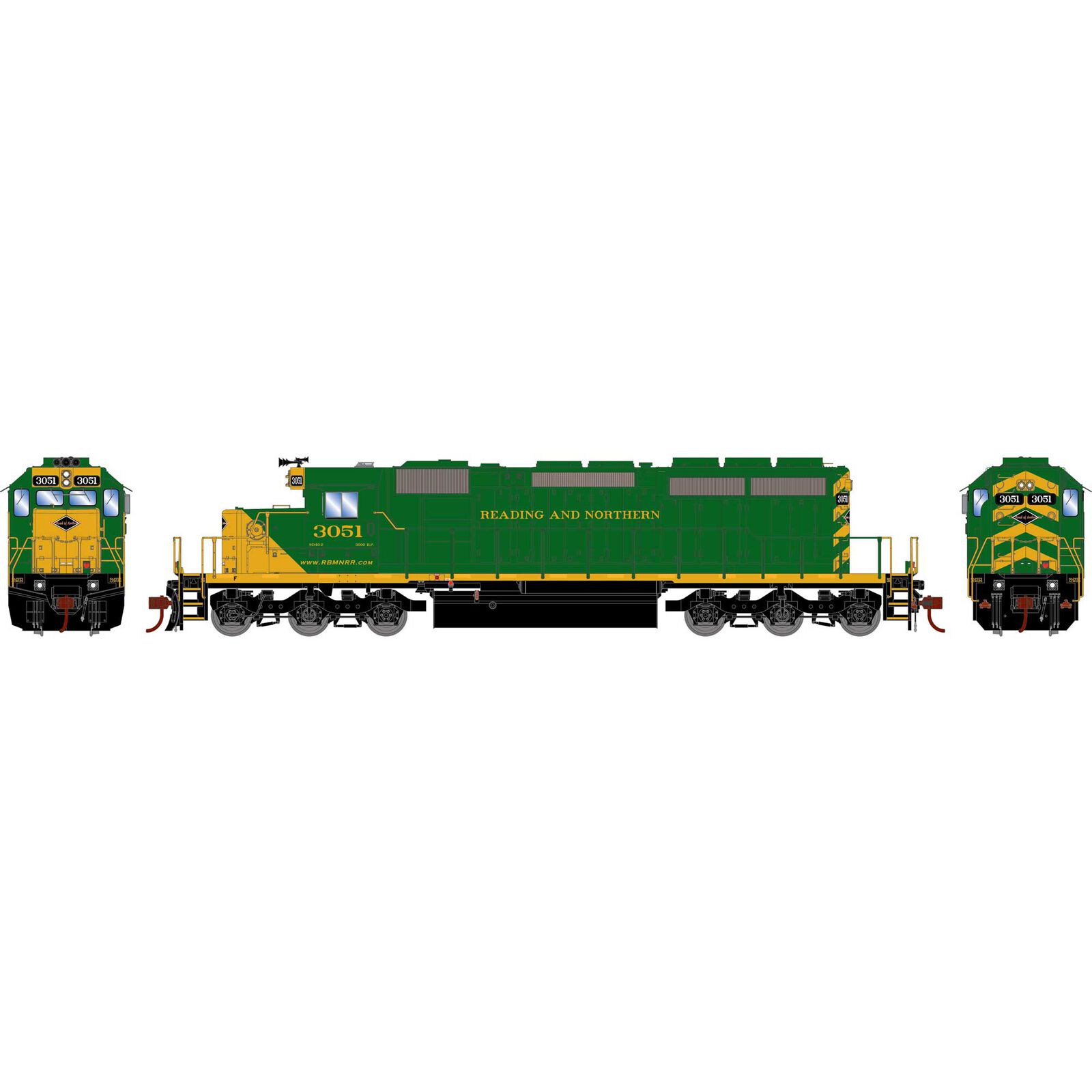 HO EMD SD40-2 Locomotive with DCC & Sound, RBMN #3051