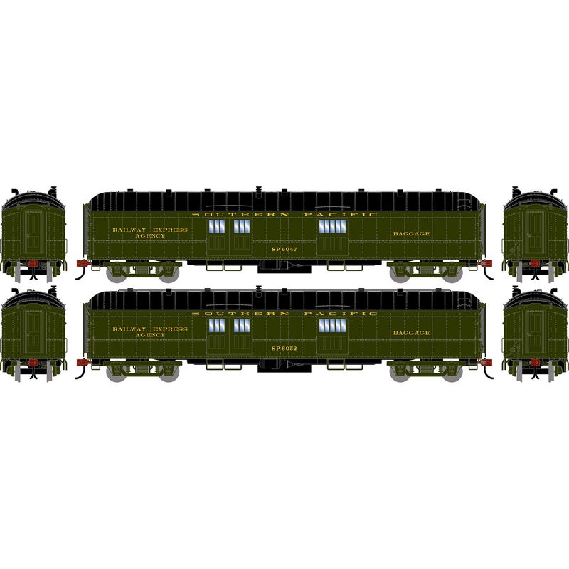 HO ATH 60' Pullman Common Standard Baggage Car, SP #6047/6052 (2)
