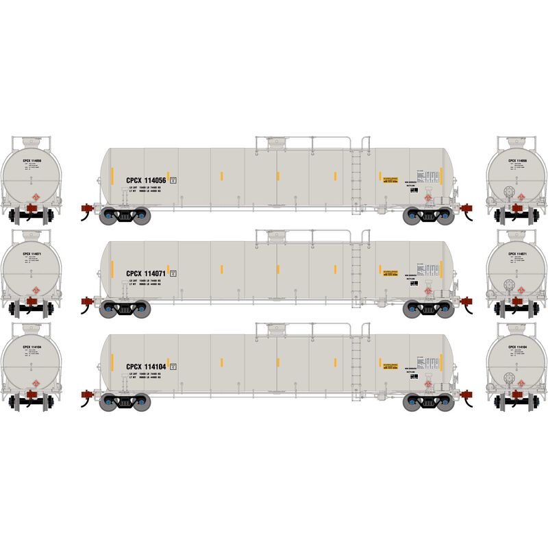 N GEN UTC 33K LPG Tank Car, CPCX #114056/114071/114104 (3)