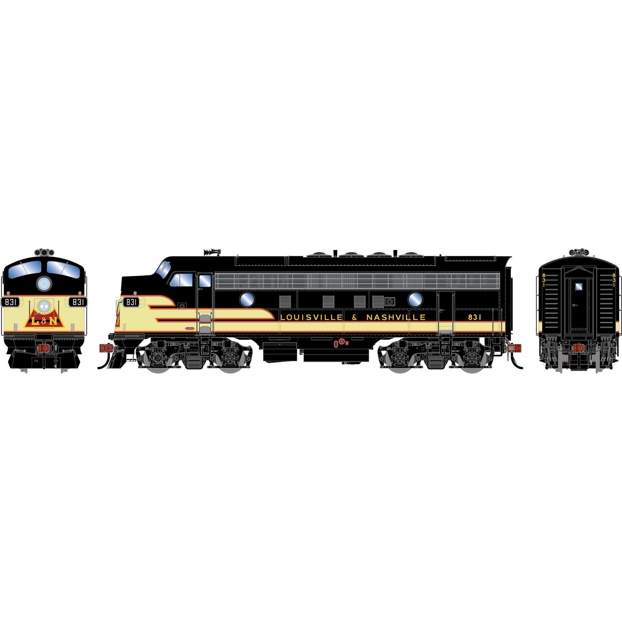 Athearn Genesis HO F7A Locomotive, Freight LN #831 Model Train