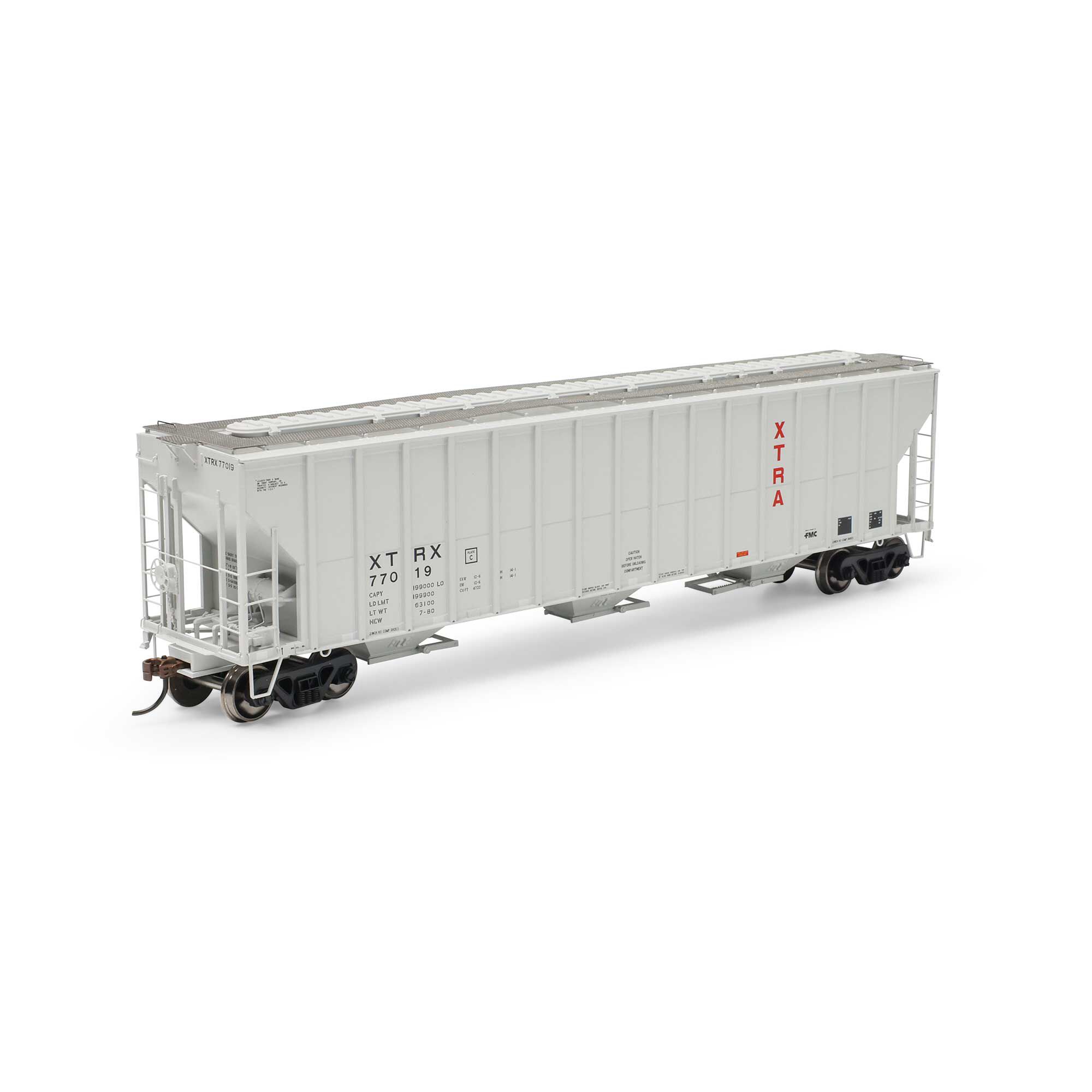 HO FMC 4700 Covered Hopper, XTRA #77019 Model Train | Athearn
