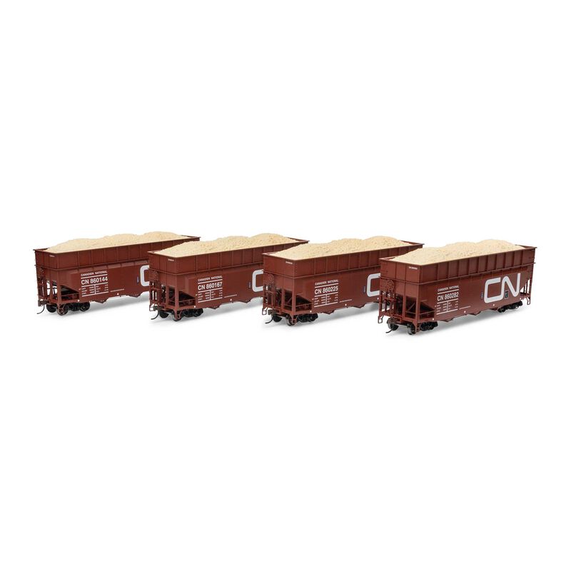 HO 40' Wood Chip Hopper with Load, CN #860144 / 860167 / 860225 / 860282 (4)