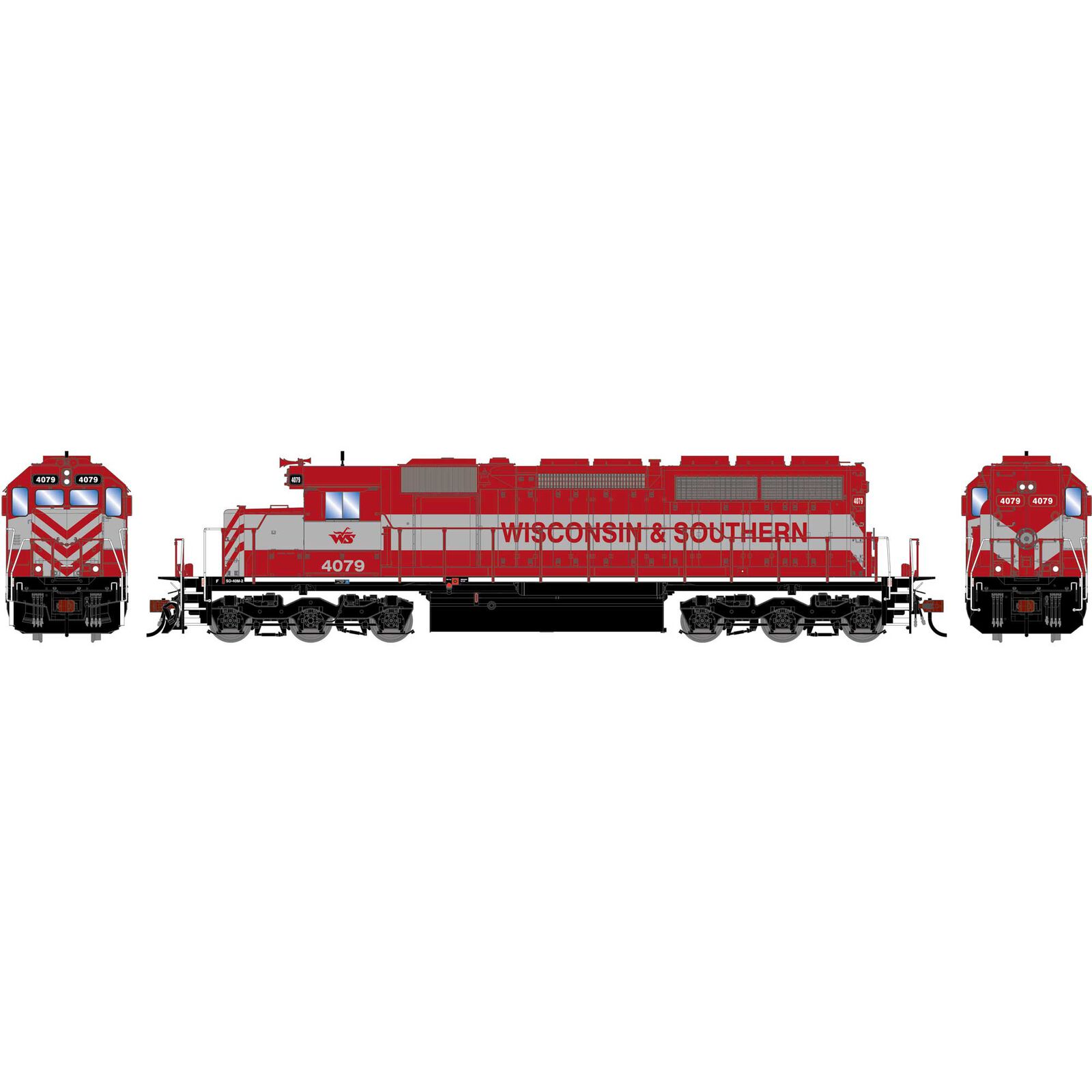 HO ATH SD40 Locomotive w/DCC & Sound, WSOR #4079