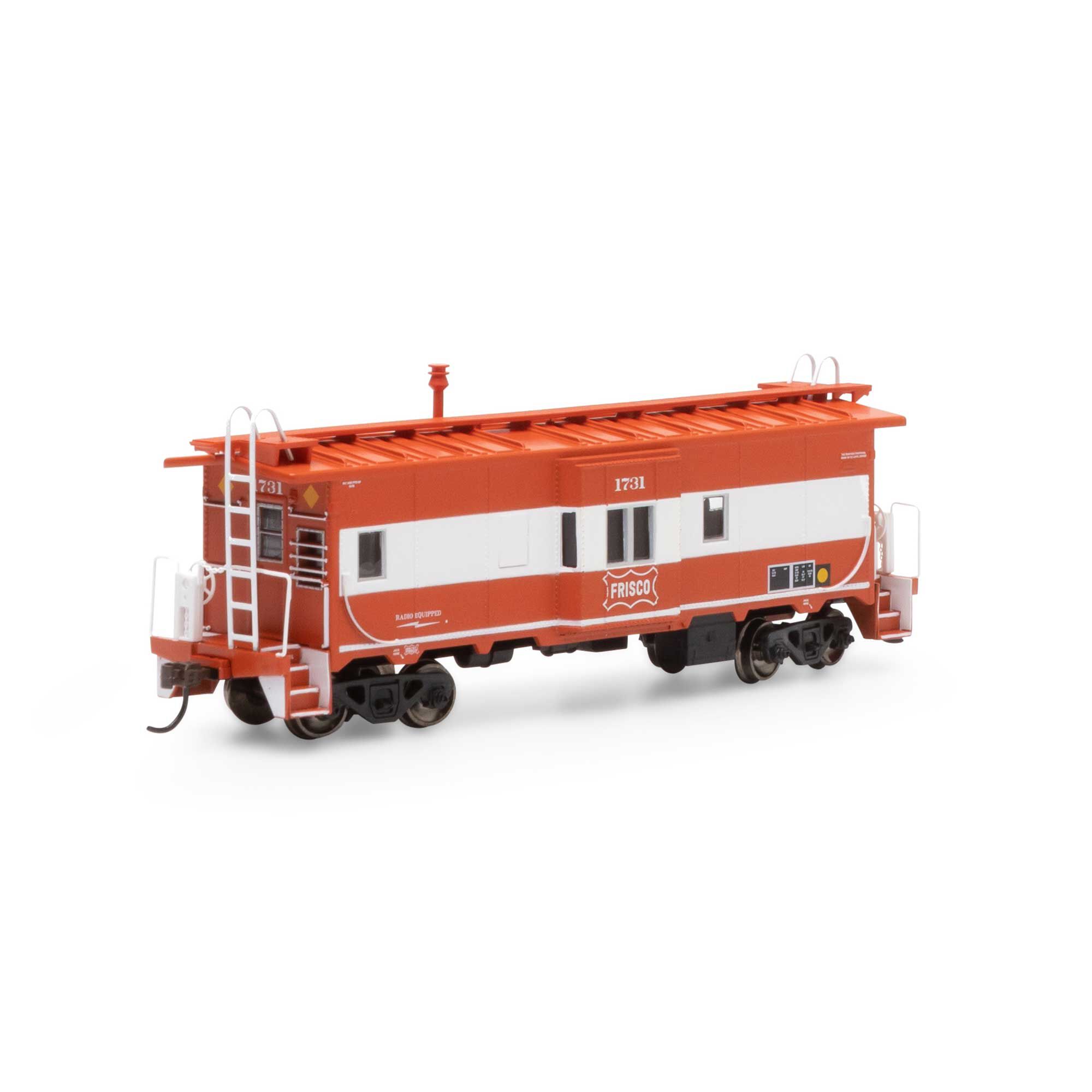 Roundhouse HO Bay Window Caboose, Frisco #1731 Model Train
