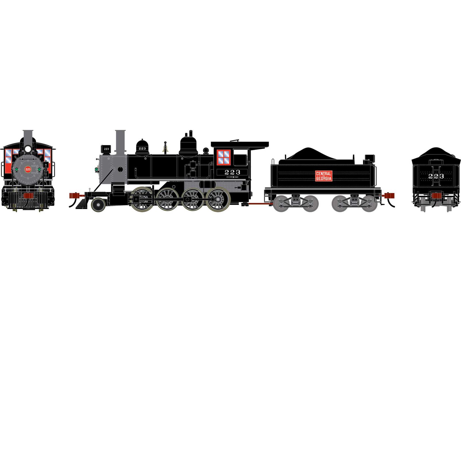HO ATH 2-8-0 Steam Locomotive, CG #223