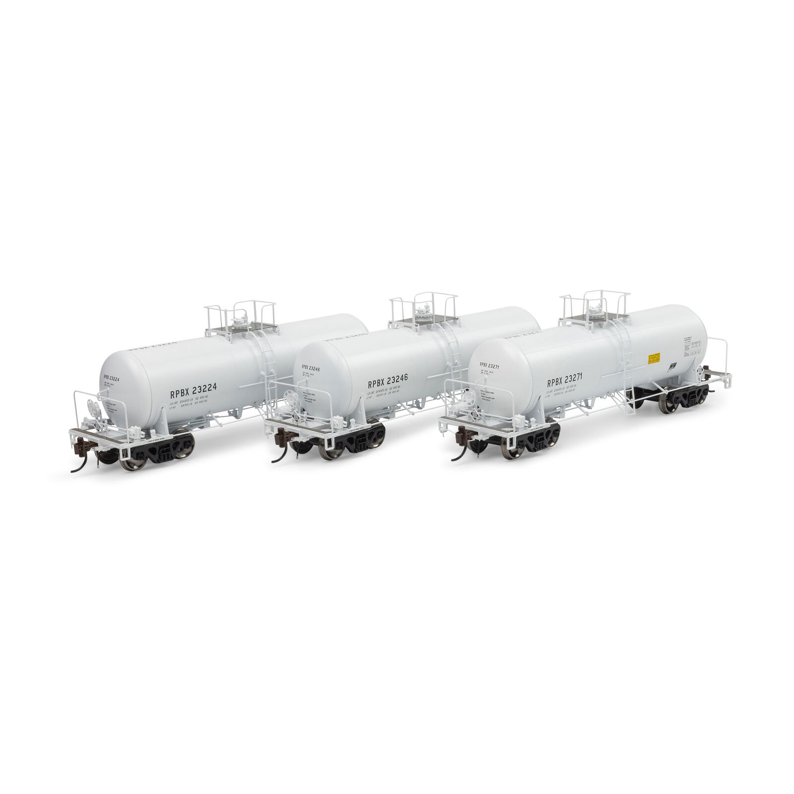 HO 13K Gallon Acid Tank Car, RPBX #23224/23246/23271 (3)