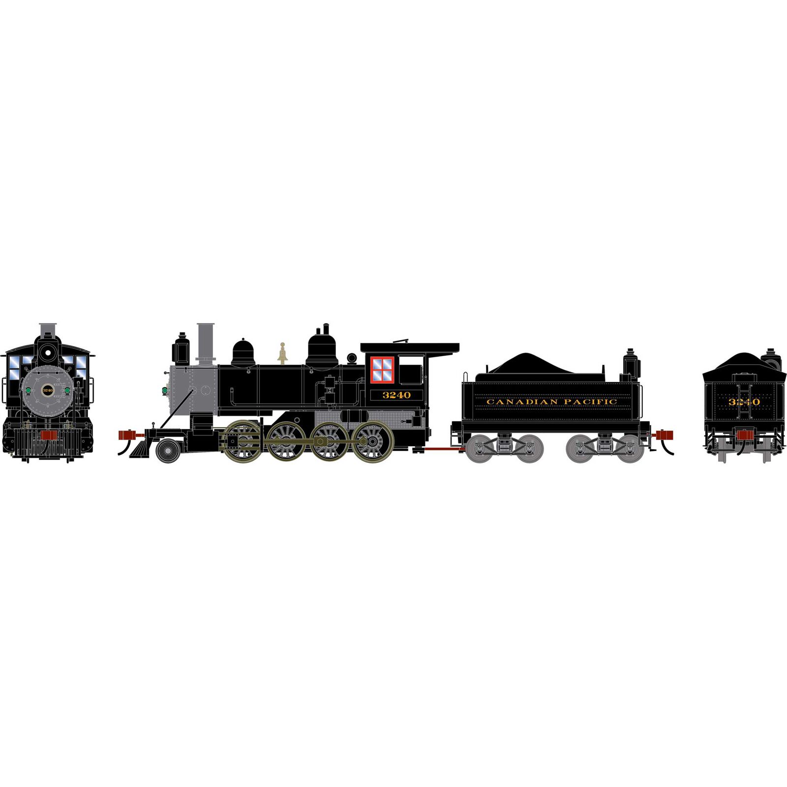 HO ATH 2-8-0 Steam Locomotive w/DCC & Sound, CP #3240