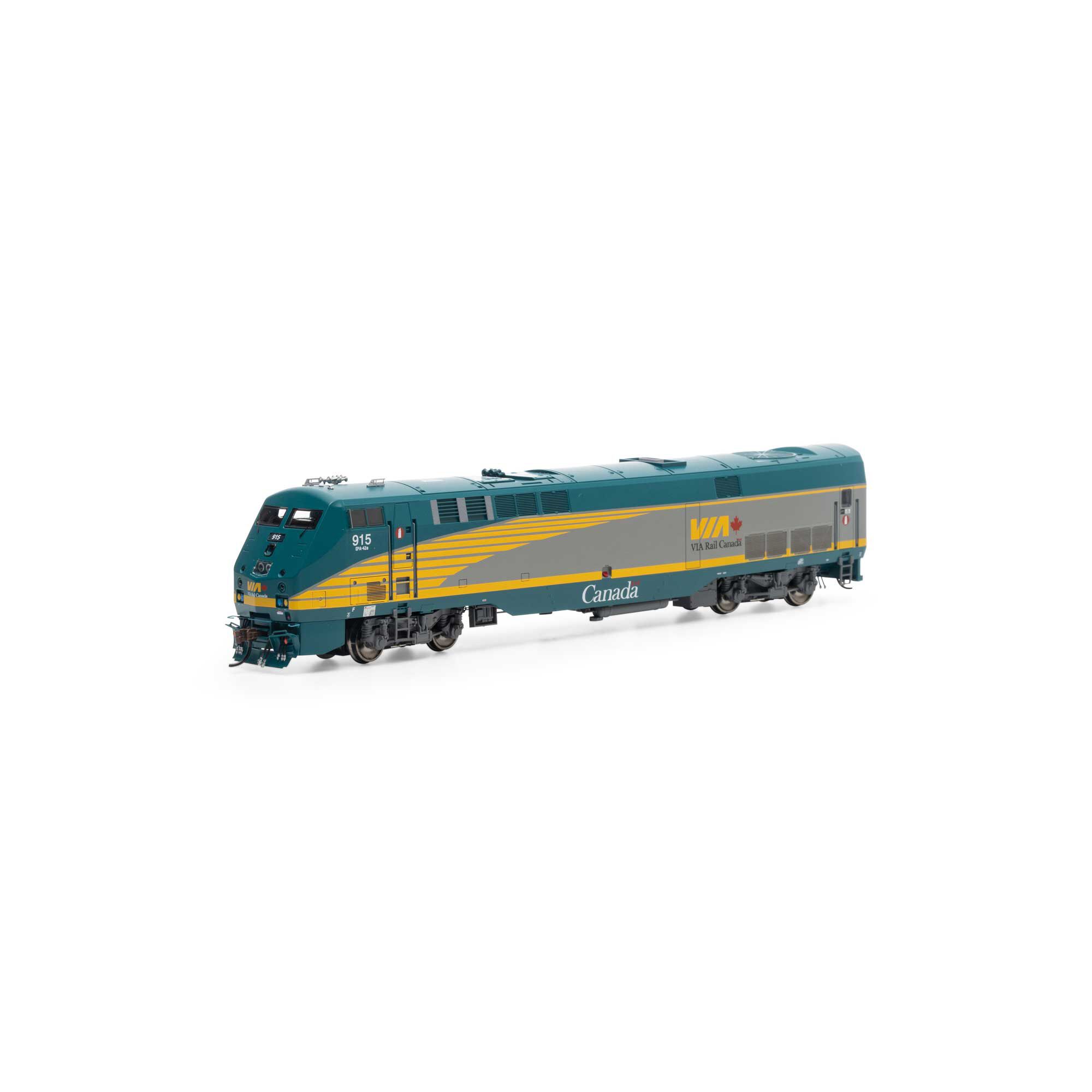 HO AMD103/P42DC with DCC & Sound, VIA #915 Model Train | Athearn