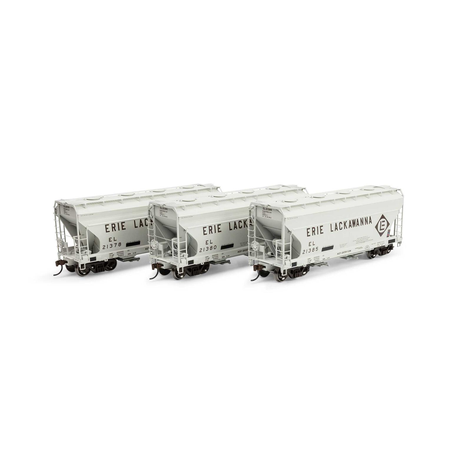 HO ACF 2970 Covered Hopper, EL with ACI Primed For Grime #21378/21380/21385 (3)