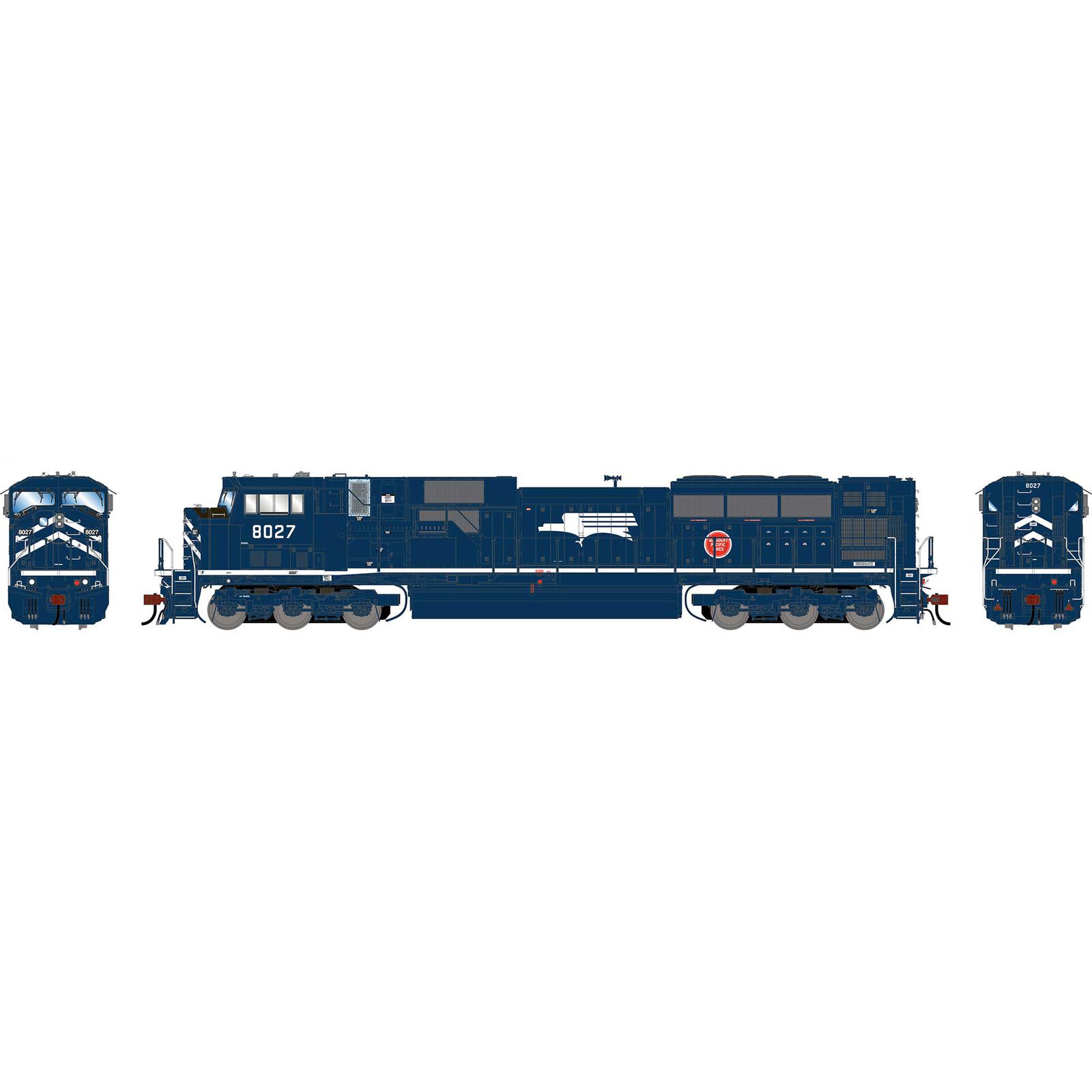 HO GEN SD90MAC-H PH I Locomotive w/DCC & Sound, Legendary Liveries MP #8027
