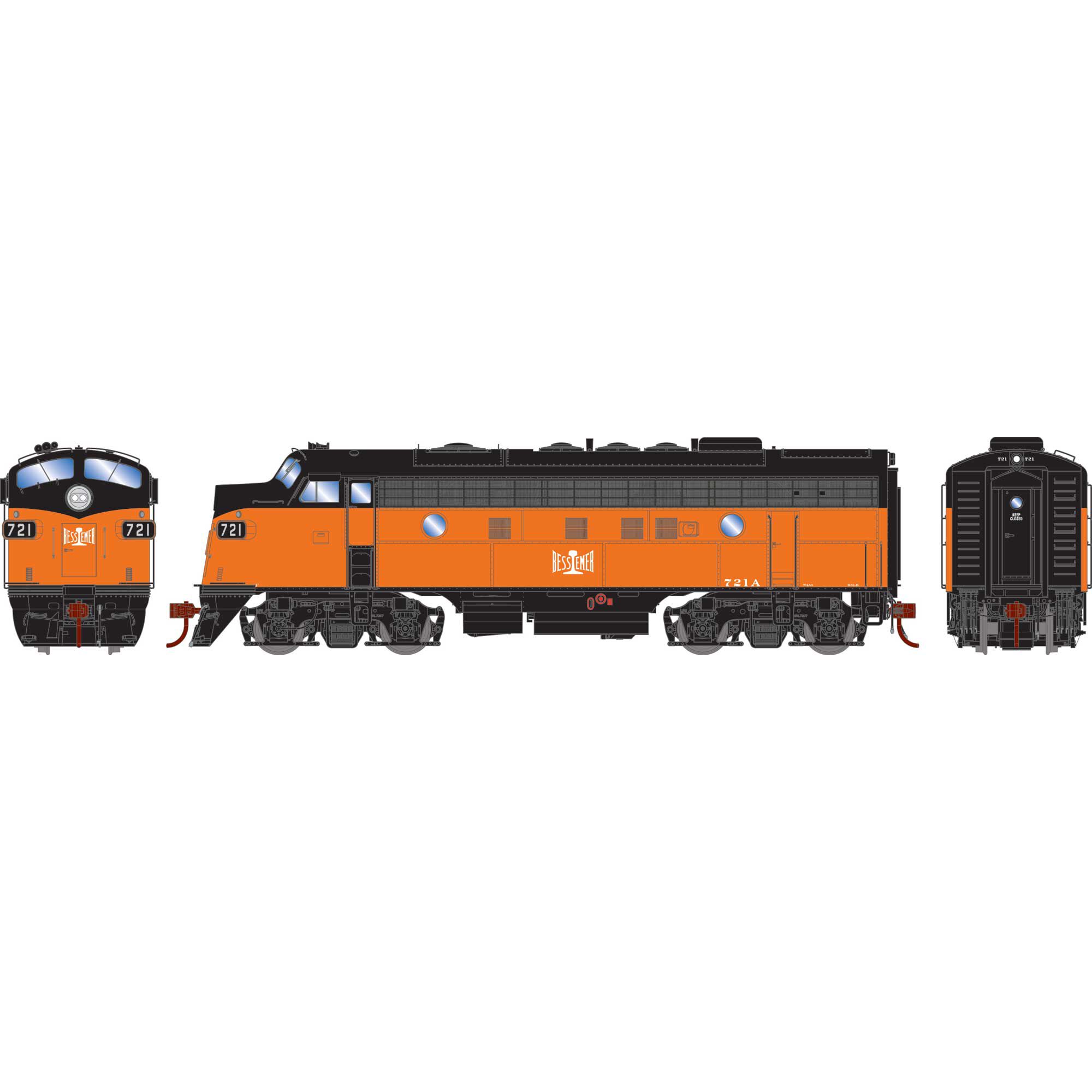 Athearn HO F7A, B&LE/Freight #721A Model Train | Athearn | Athearn