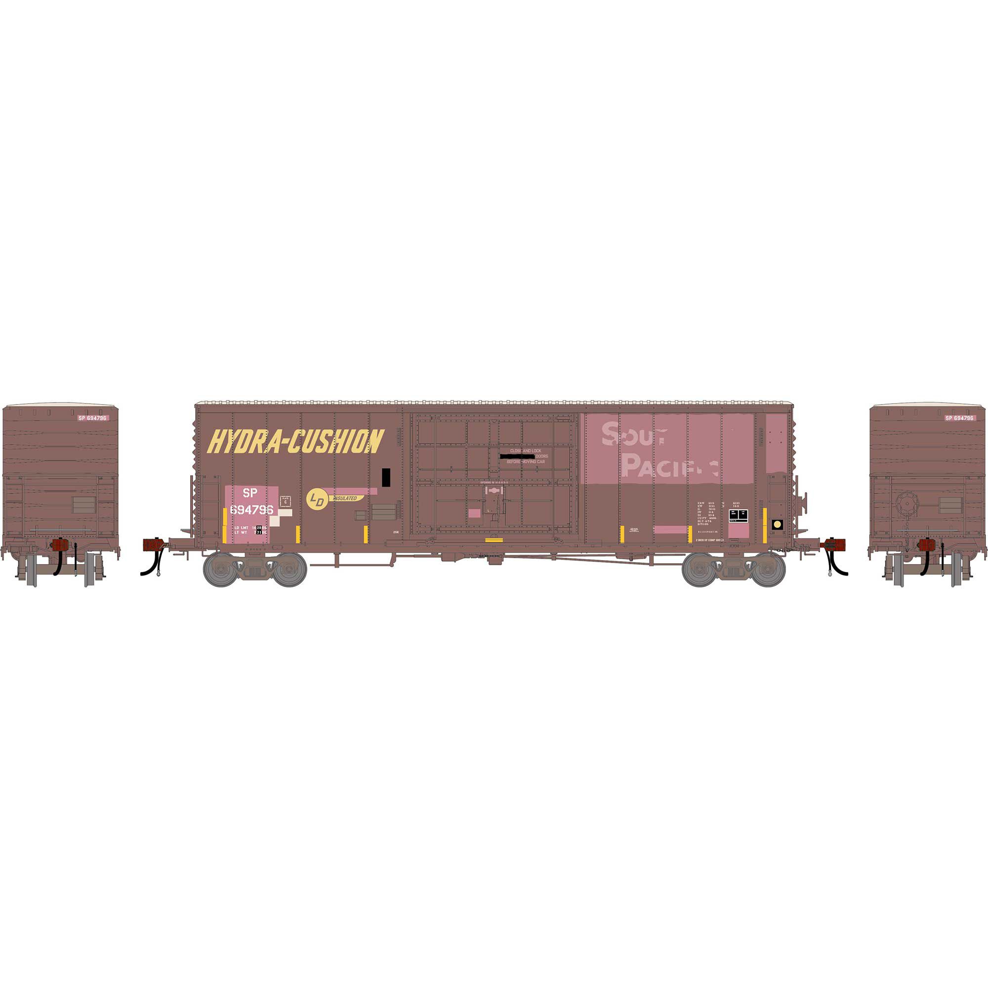 Athearn Genesis HO GEN 50' PC&F Box Car w/14' Plug Door, Primed