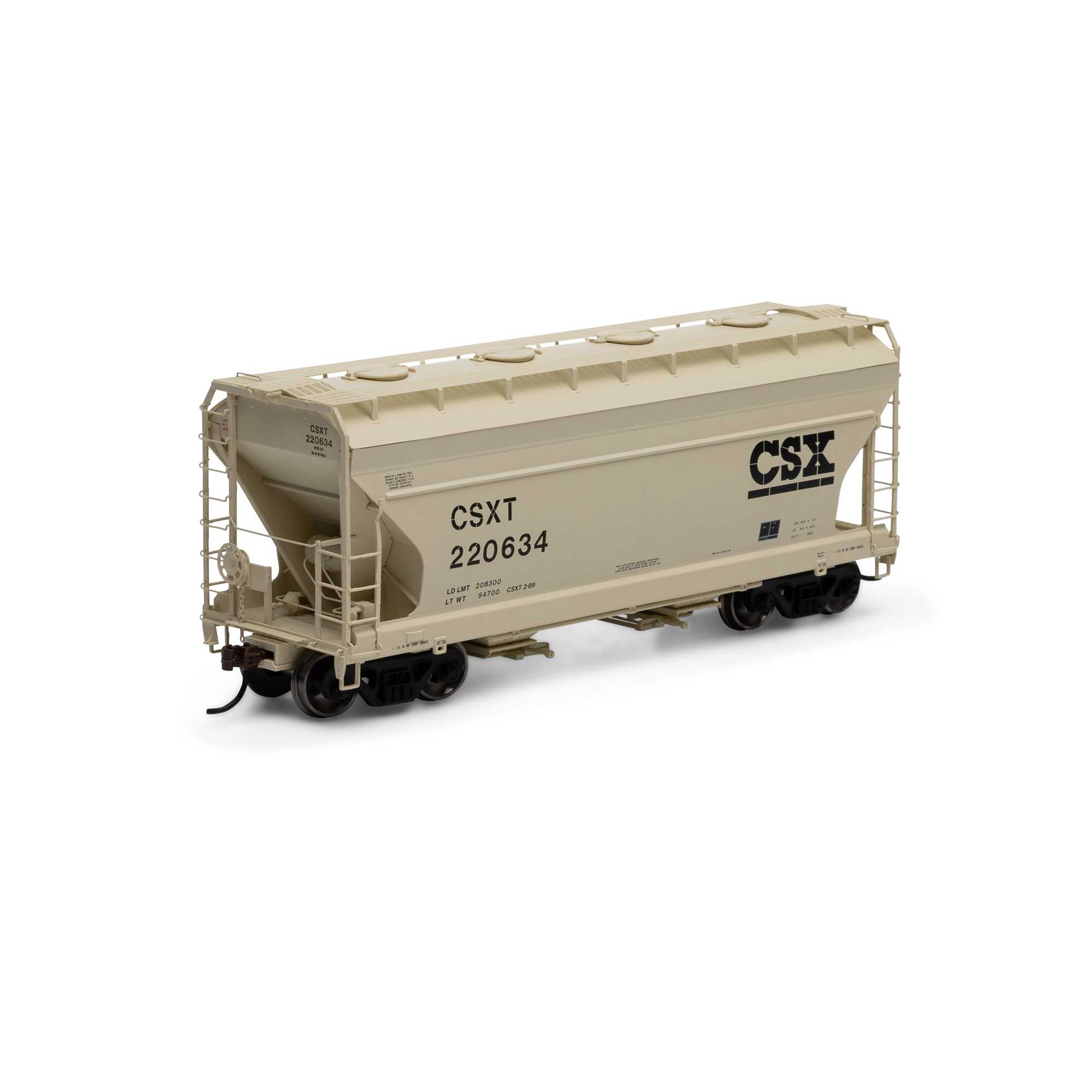 HO ACF 2970 Covered Hopper, CSXT #220634 Model Train | Athearn
