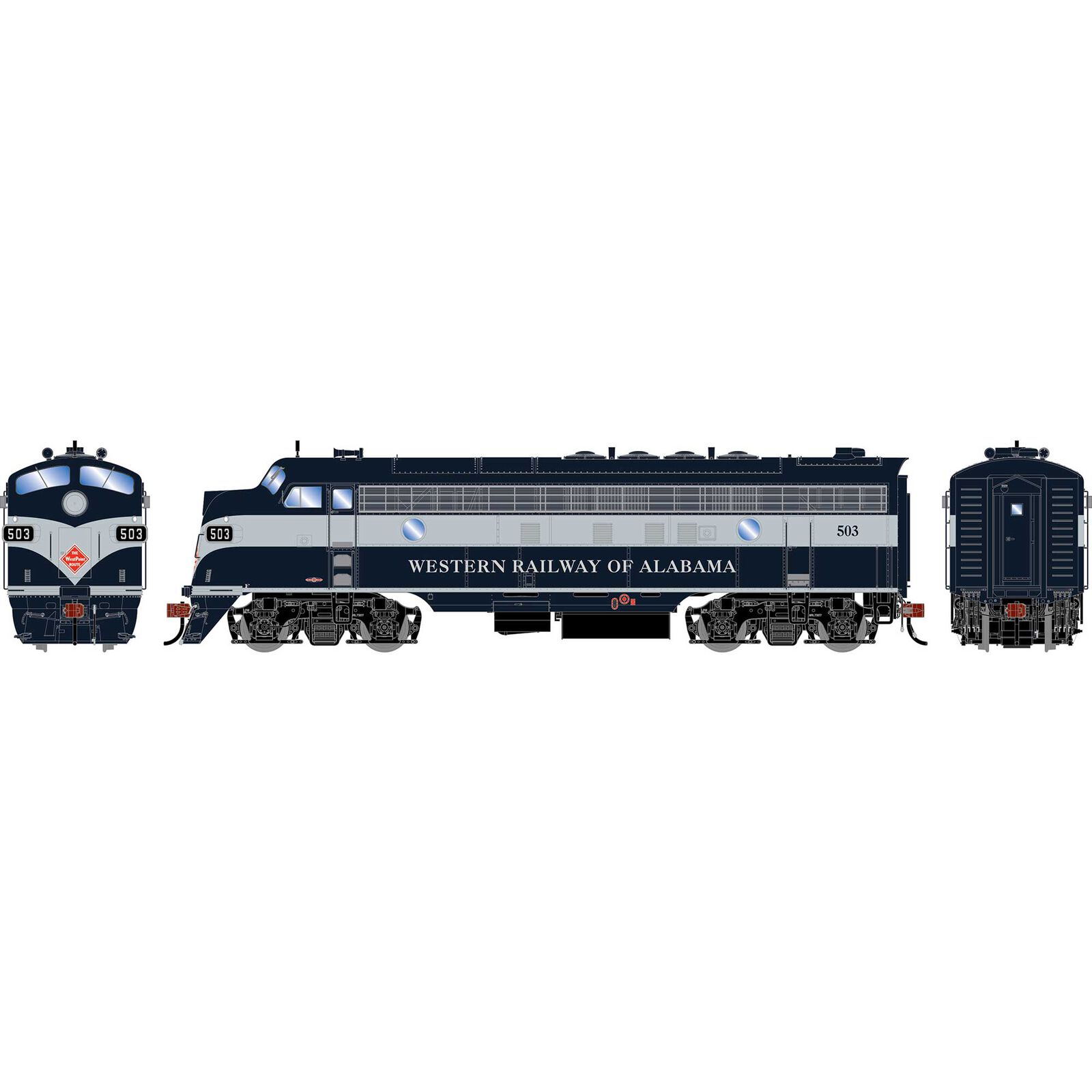 HO GEN FP7 Locomotive w/DCC & Sound, WRA #503